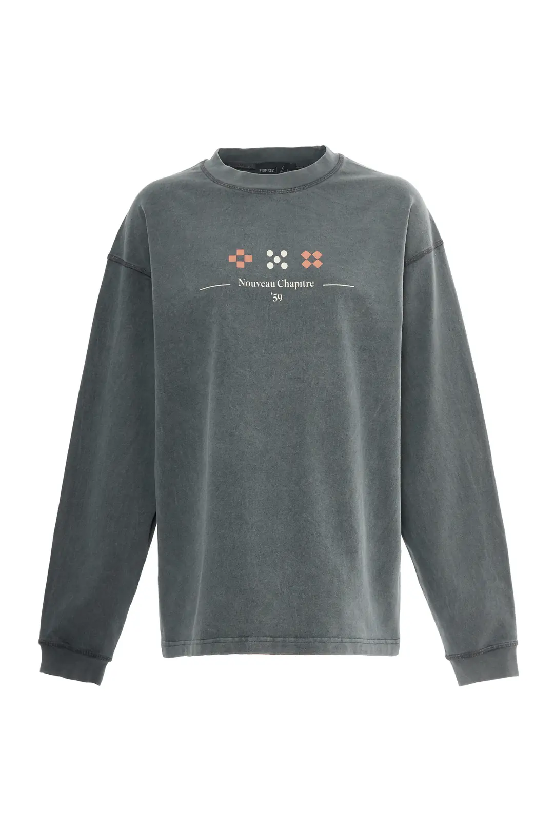 Nouveau Chapitre Yıkamalı Bisiklet Yaka Sweatshirt K