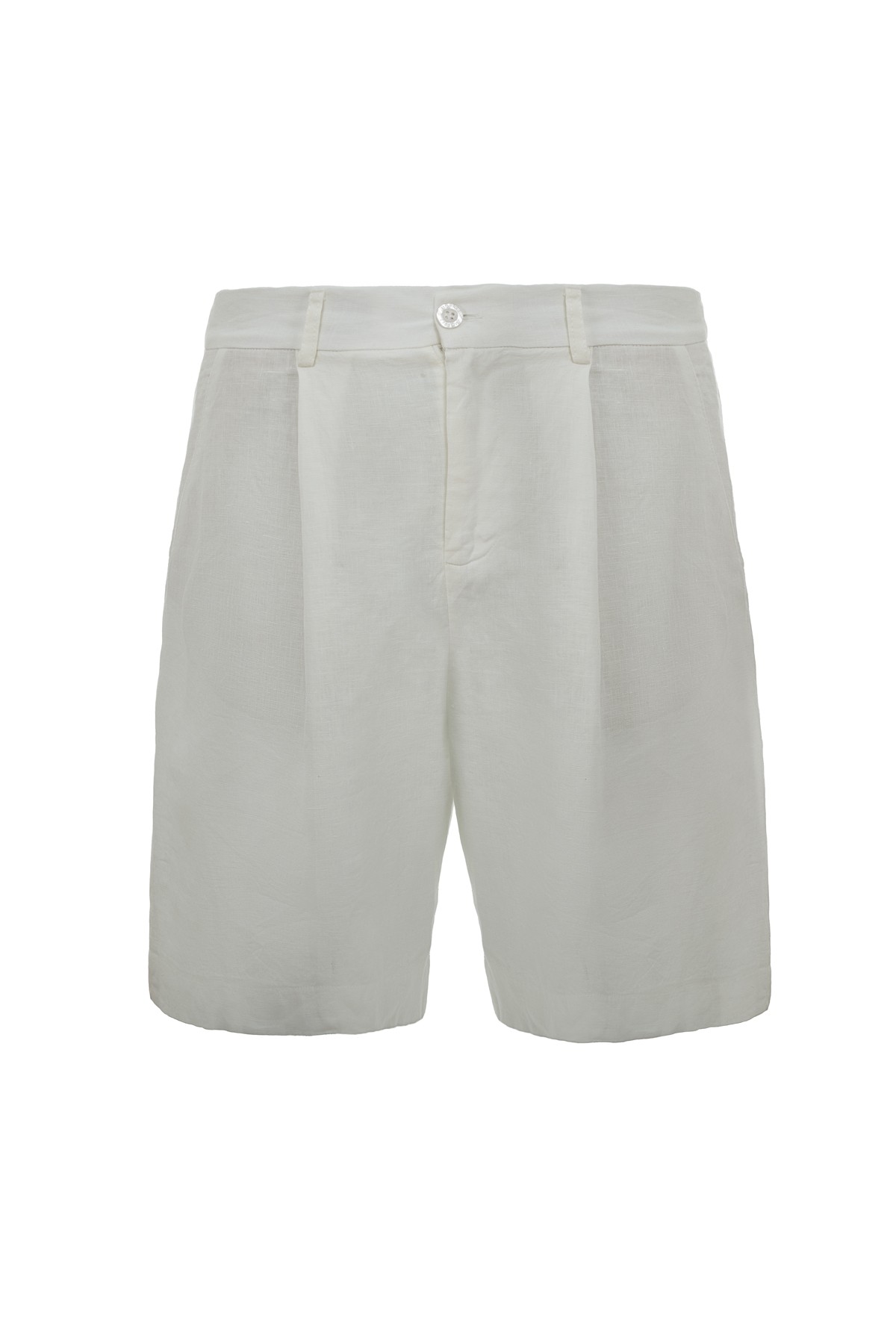 100% Linen Pleated Shorts