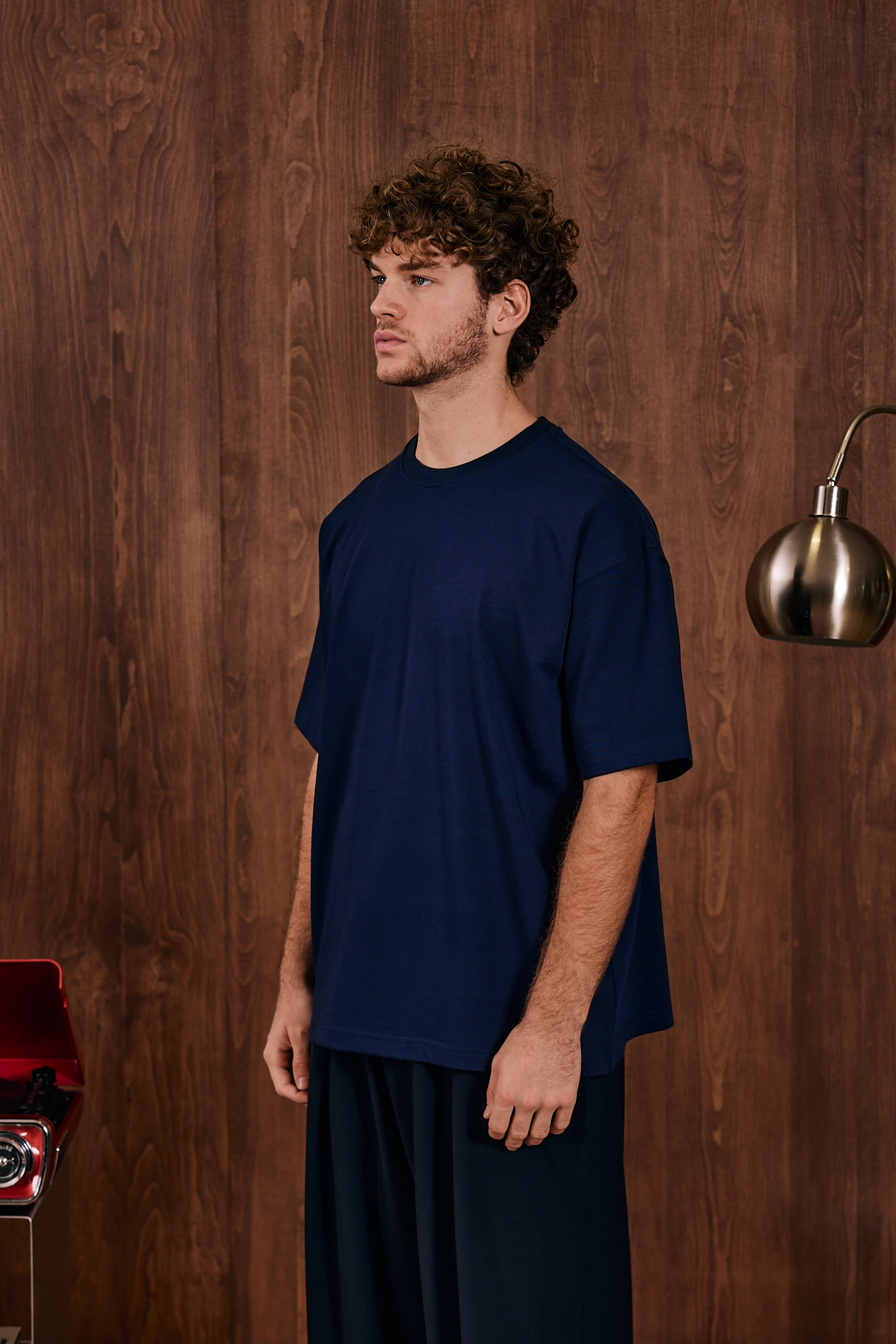 Nostalgia Frame Nakış Detaylı T-Shirt Lacivert