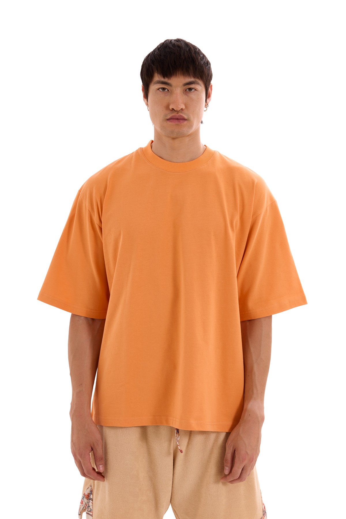 Orange T-Shirt with Ethnic Pattern on the Back