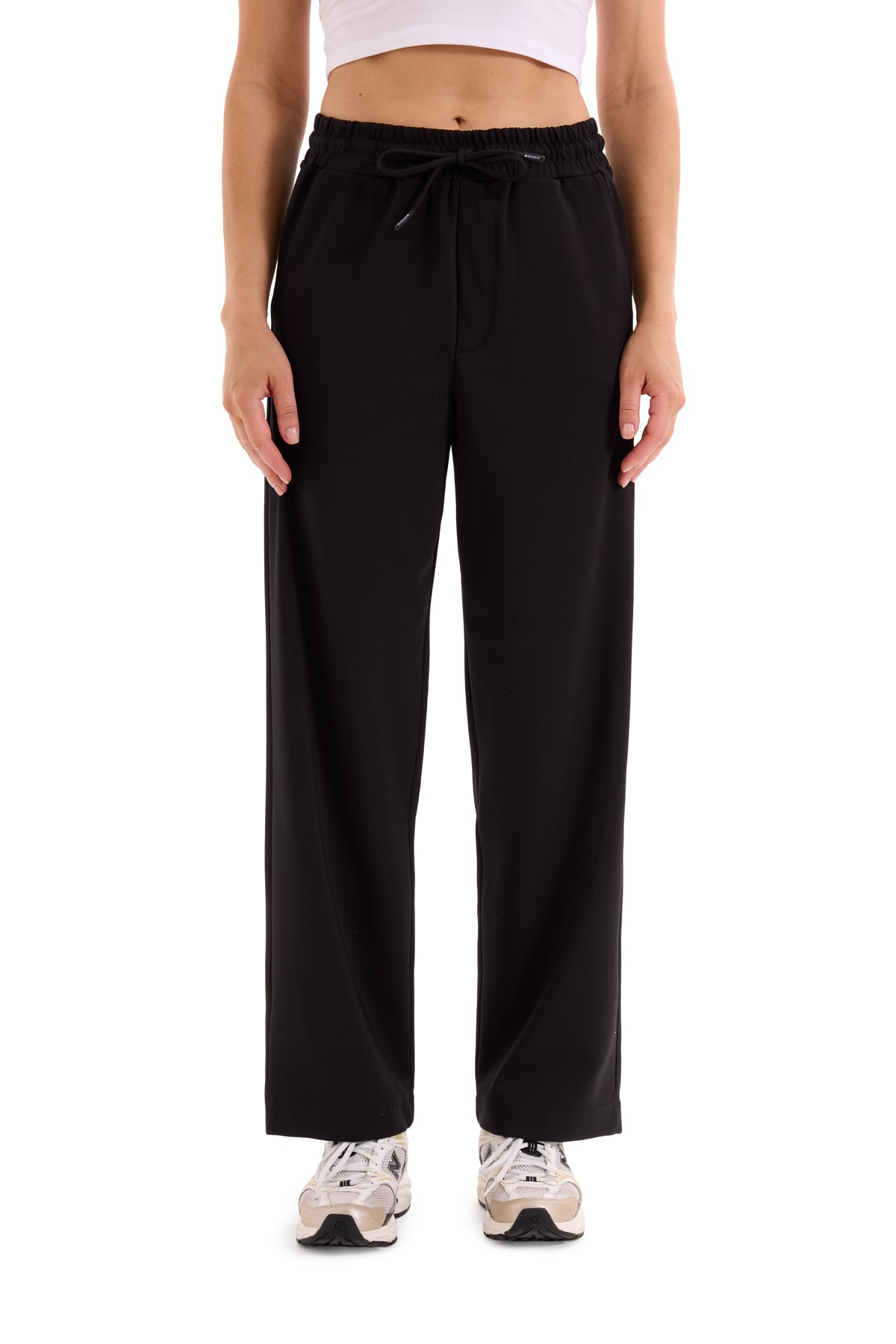 Wide Leg Interlock Trousers