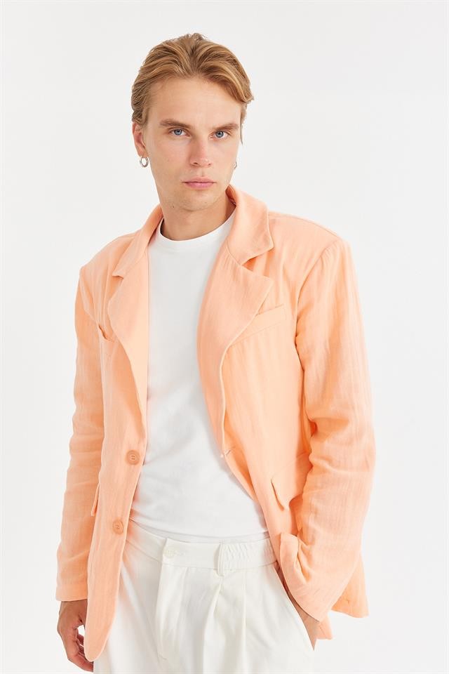 Peach Pink Muslin Jacket