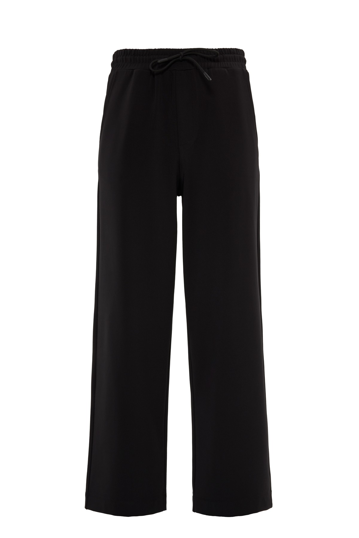 Wide Leg Interlock Trousers