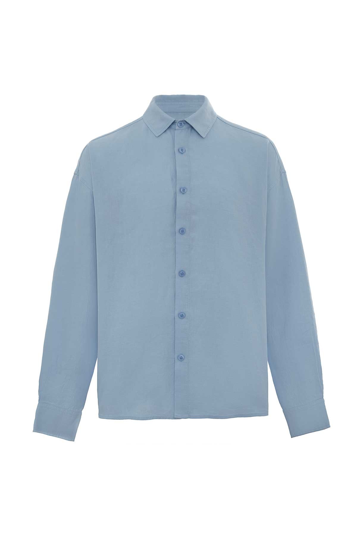 Verdure Lace 100% Linen Shirt with Back Embroidery