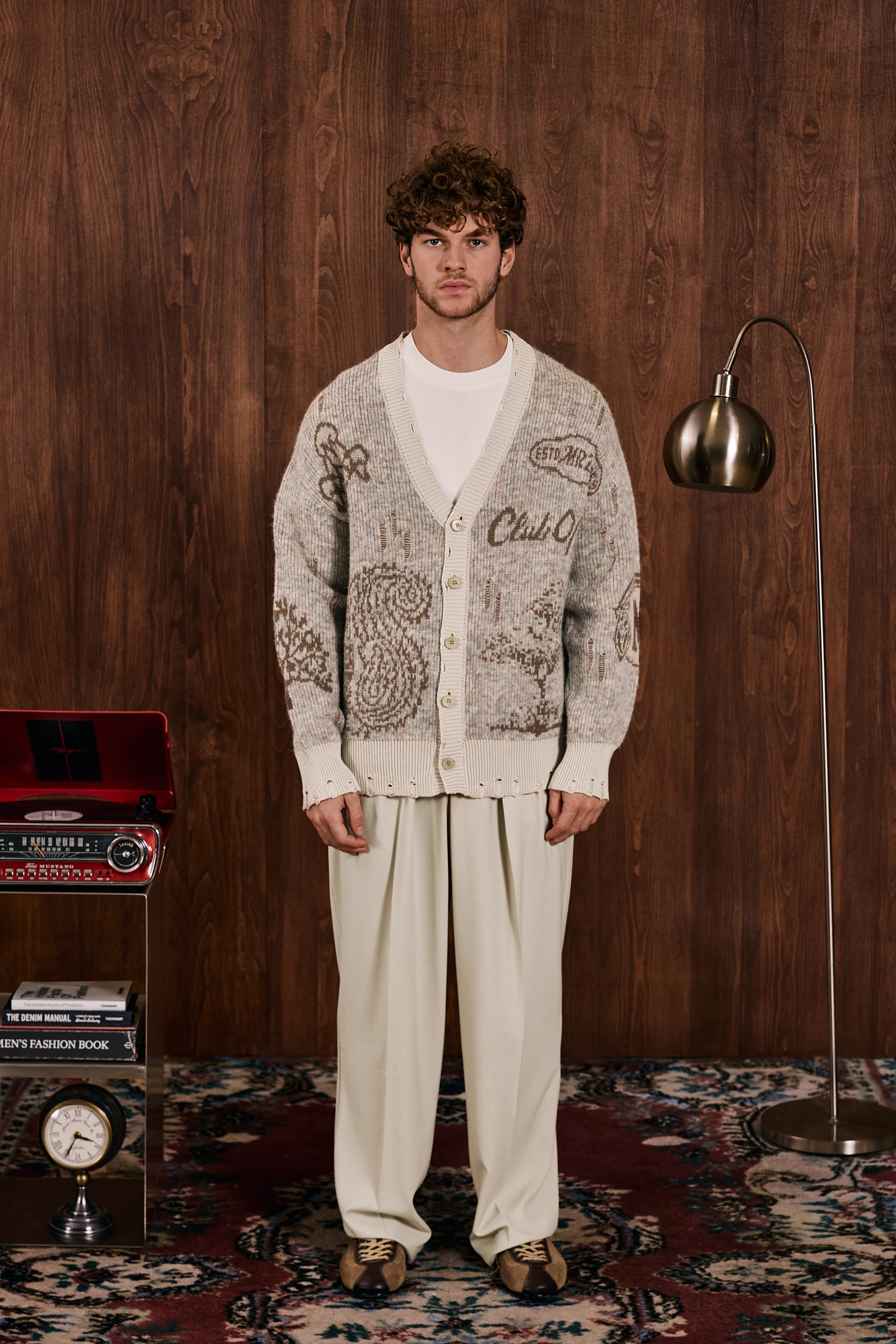 Société Heritage Jakarlı Triko Hırka Ekru