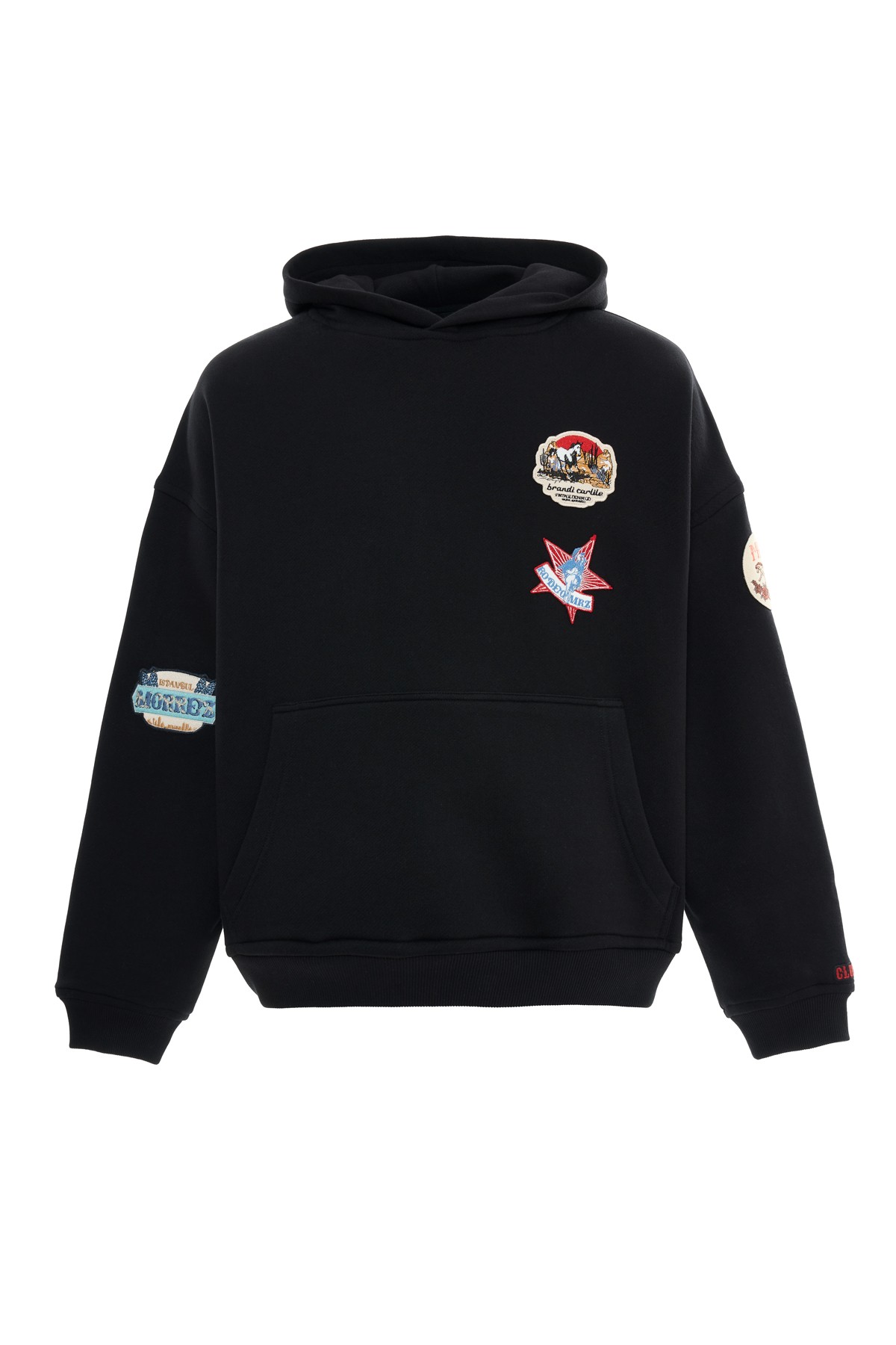 Western Patch Layers - Aplike ve Nakış Detaylı Hoodie