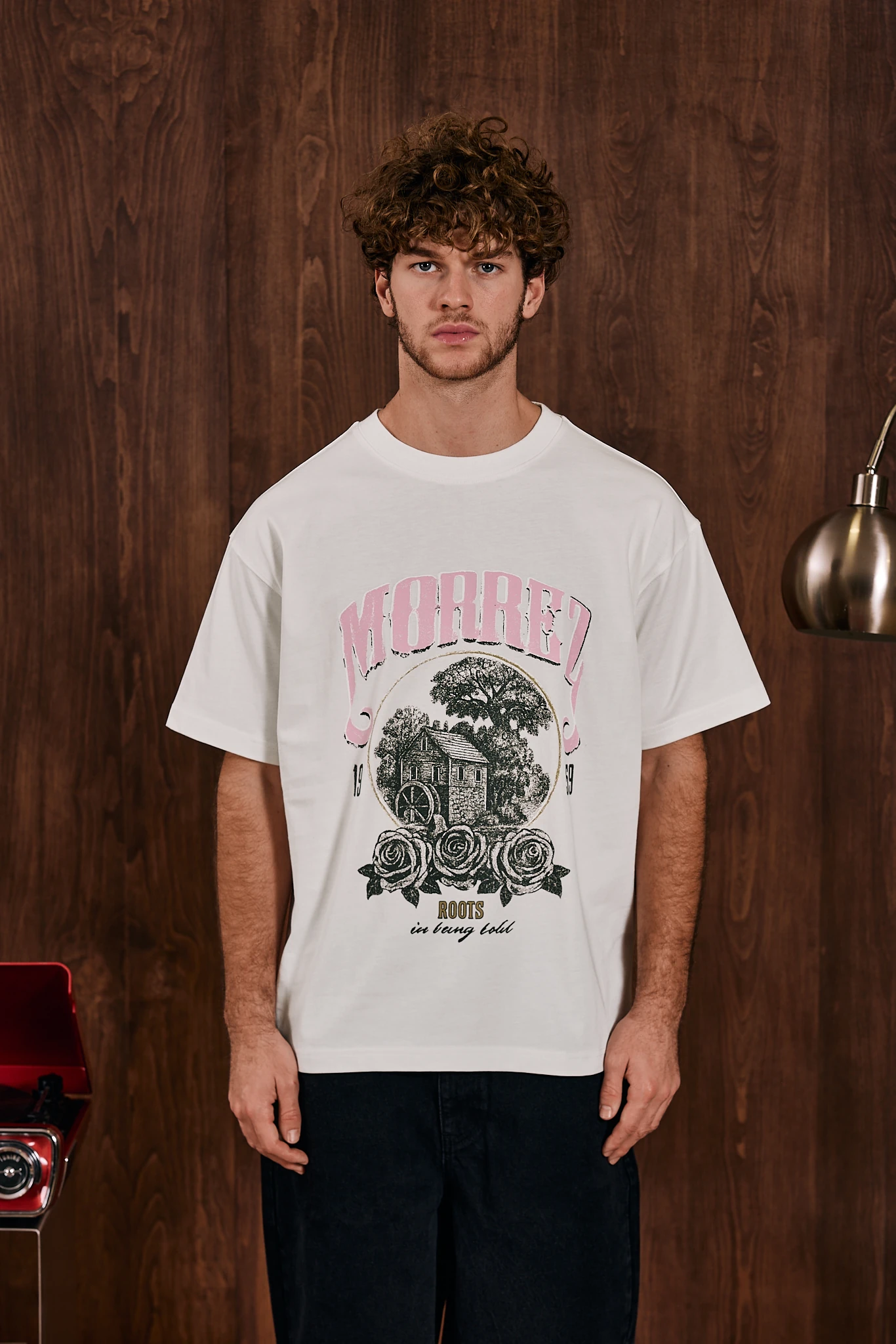 House of Roots Baskılı T-Shirt Ekru