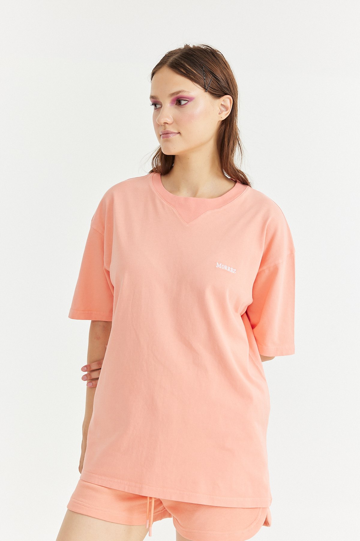 Peach Pink Essentials Oversize T-shirt K