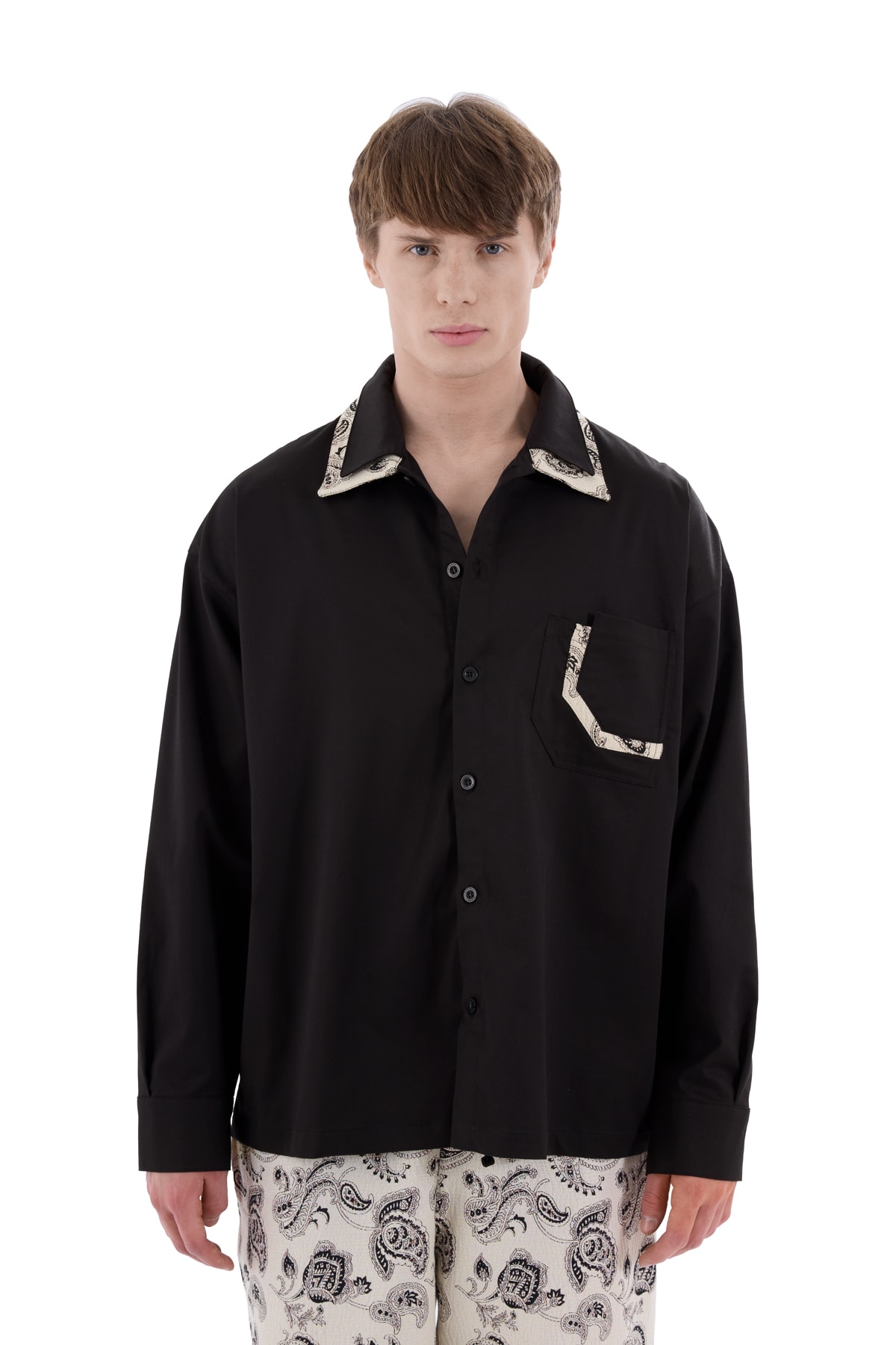 Harmony // Double Collar Pattern Detailed Shirt No:2