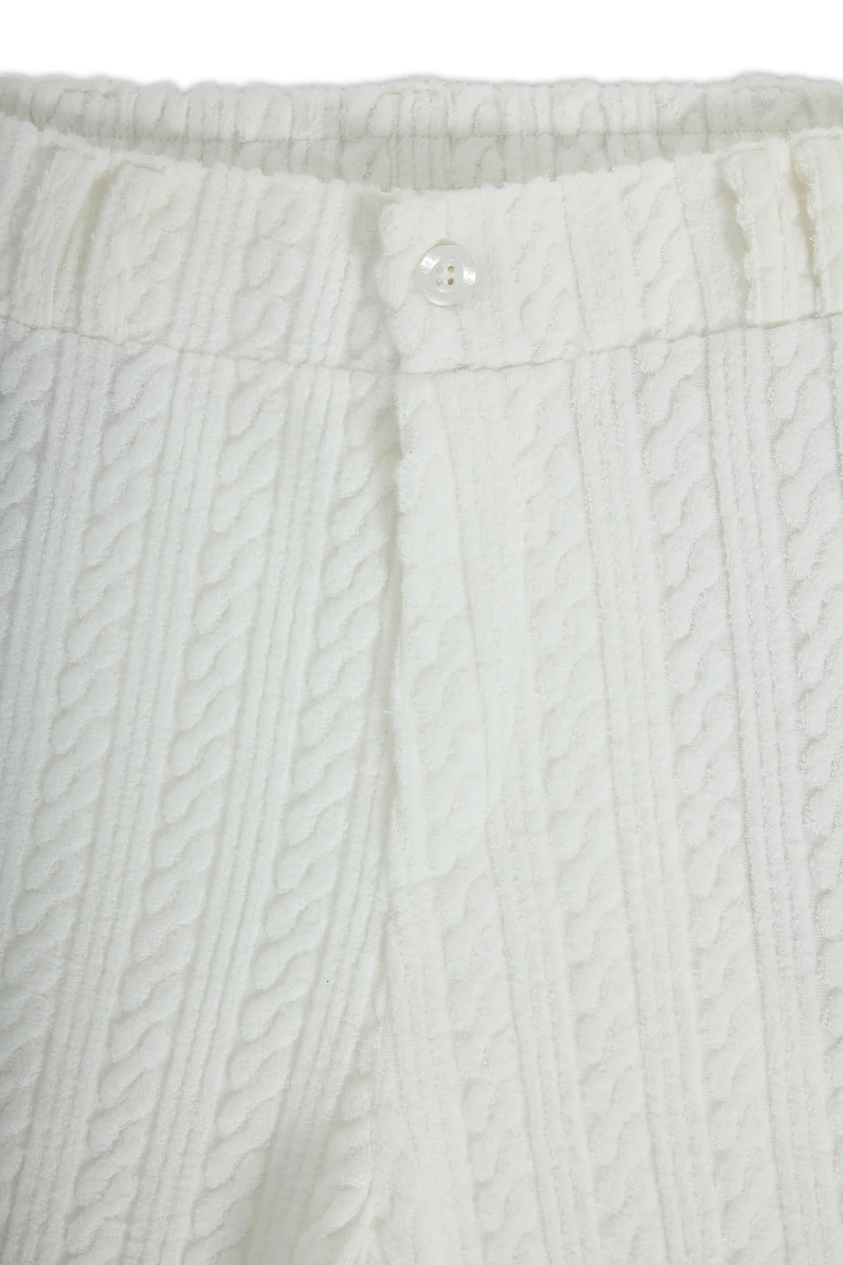 Hold Your Stories Havlu Kumaş Sweatpant Beyaz