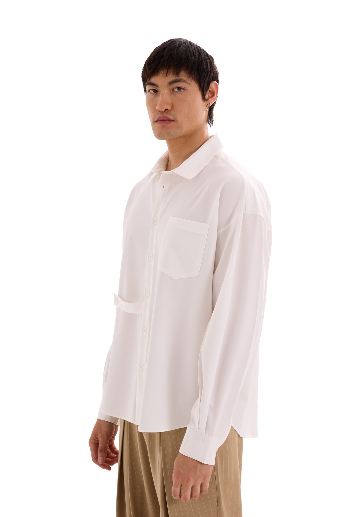 Epaulette Closure Oversize Shirt