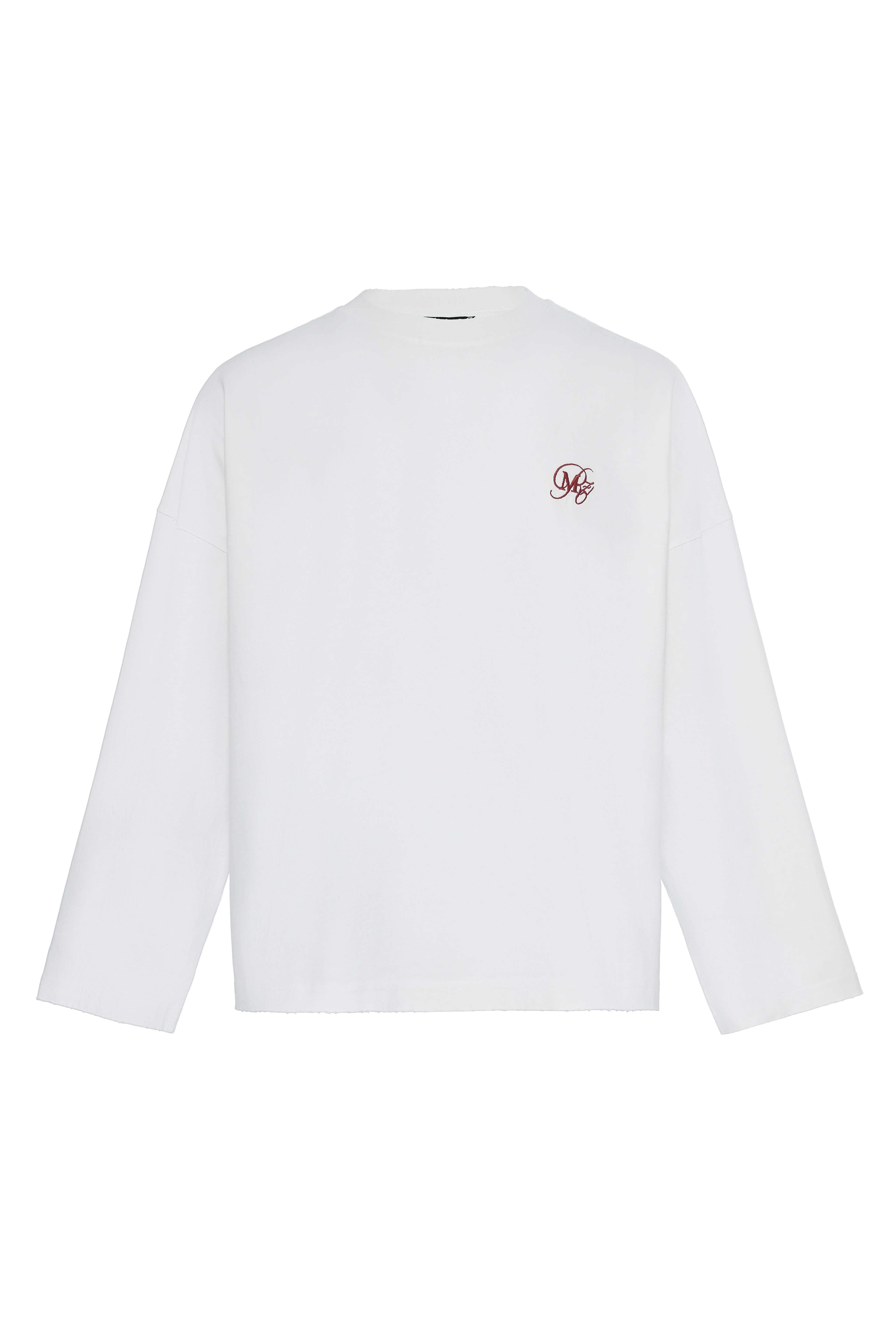 Carried Soul Nakış Detaylı Uzun Kollu T-Shirt Beyaz