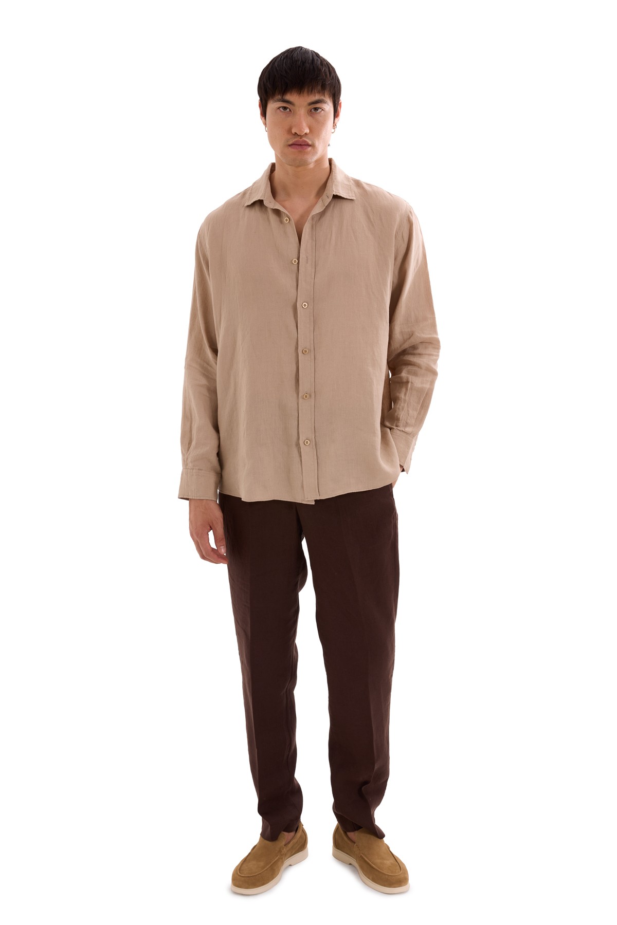 100% Linen Long Sleeve Shirt