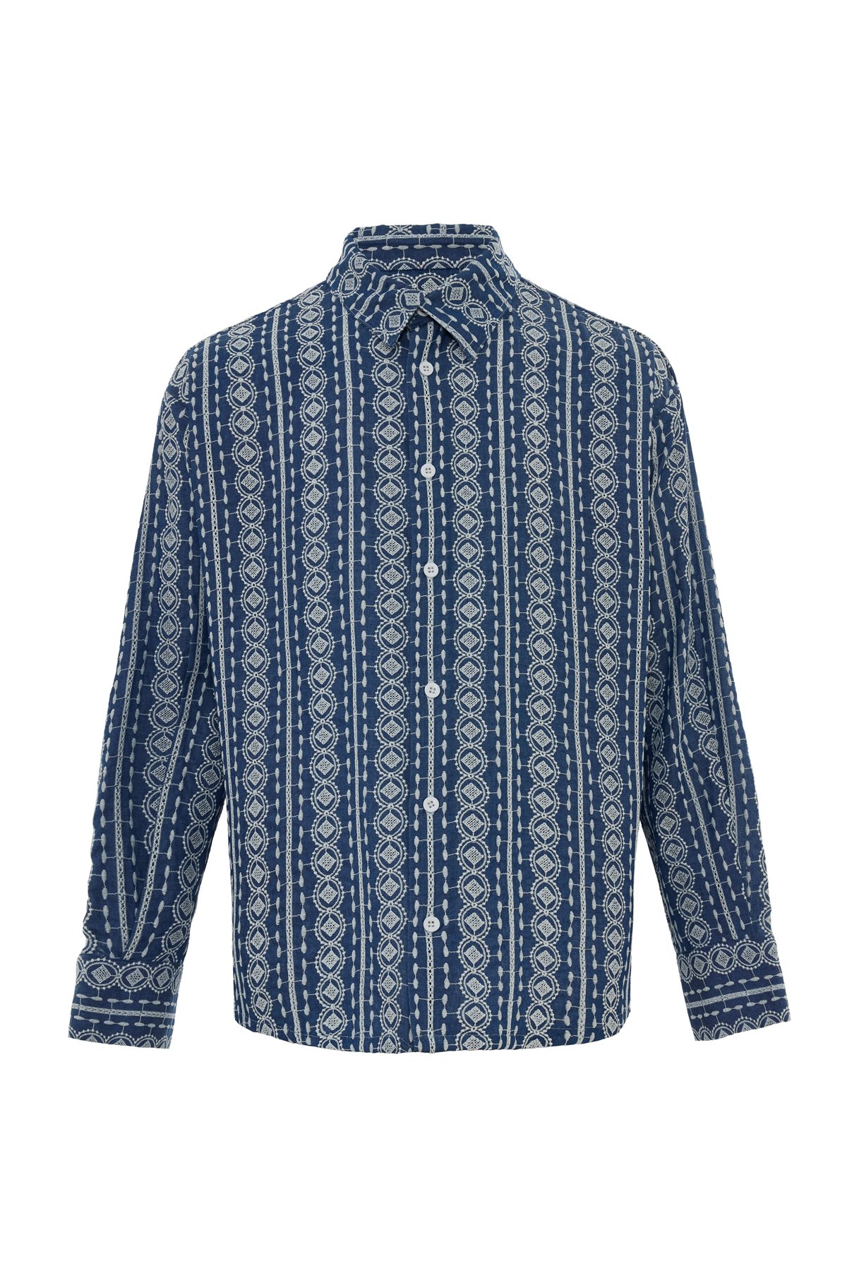 Azure Embroidered Shirt K