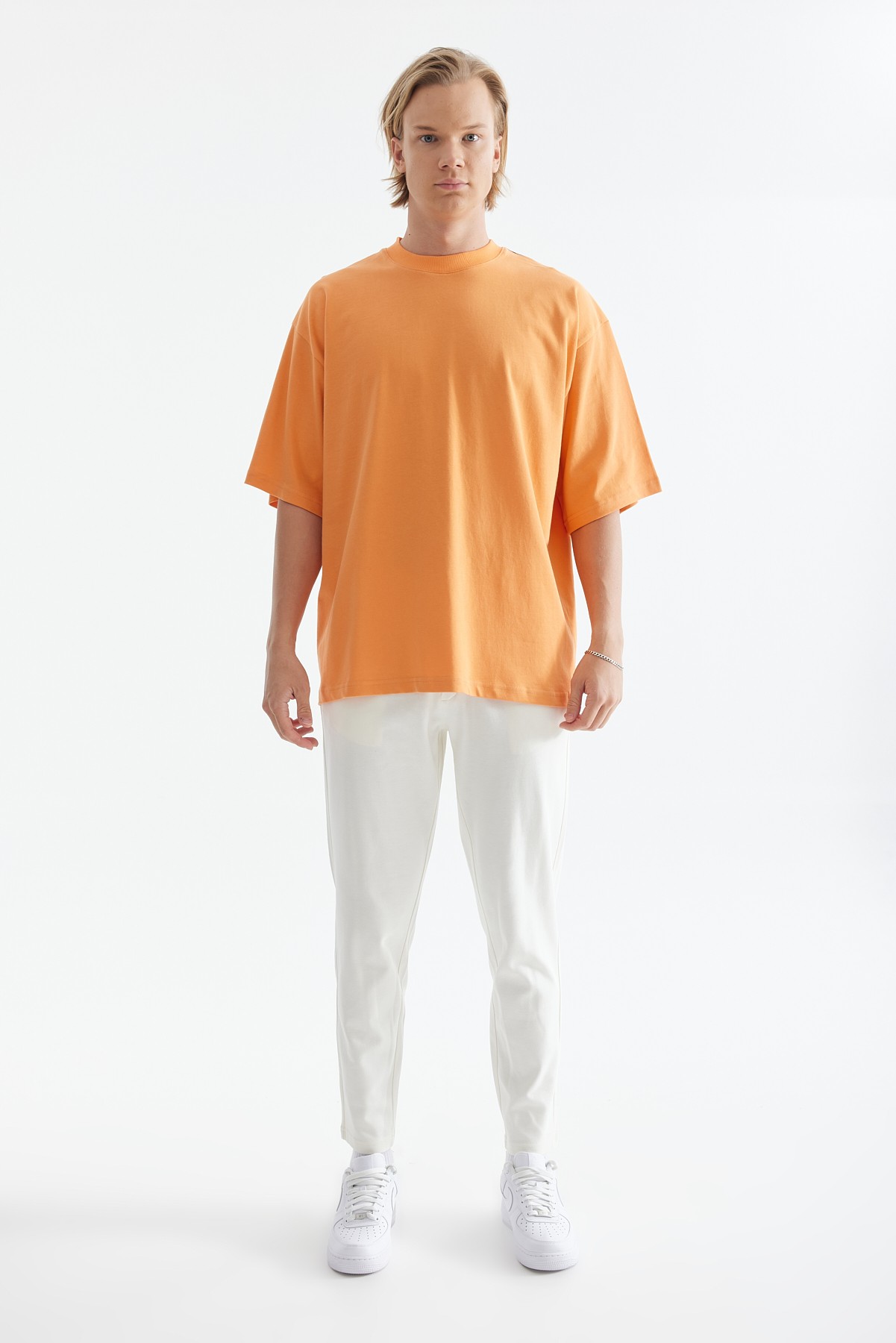 Orange T-Shirt with Ethnic Pattern on the Back