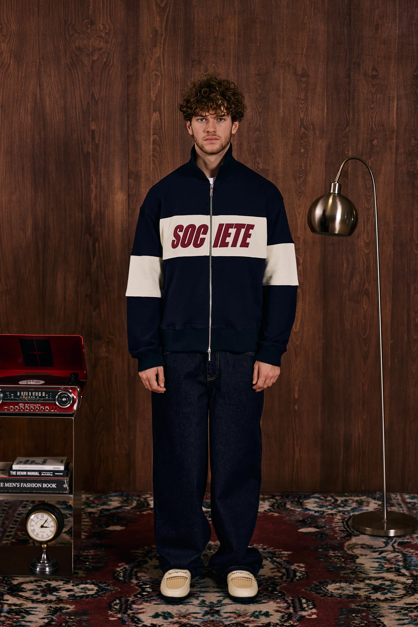 Société de Rez Triko Detaylı Fermuarlı Sweatshirt Lacivert