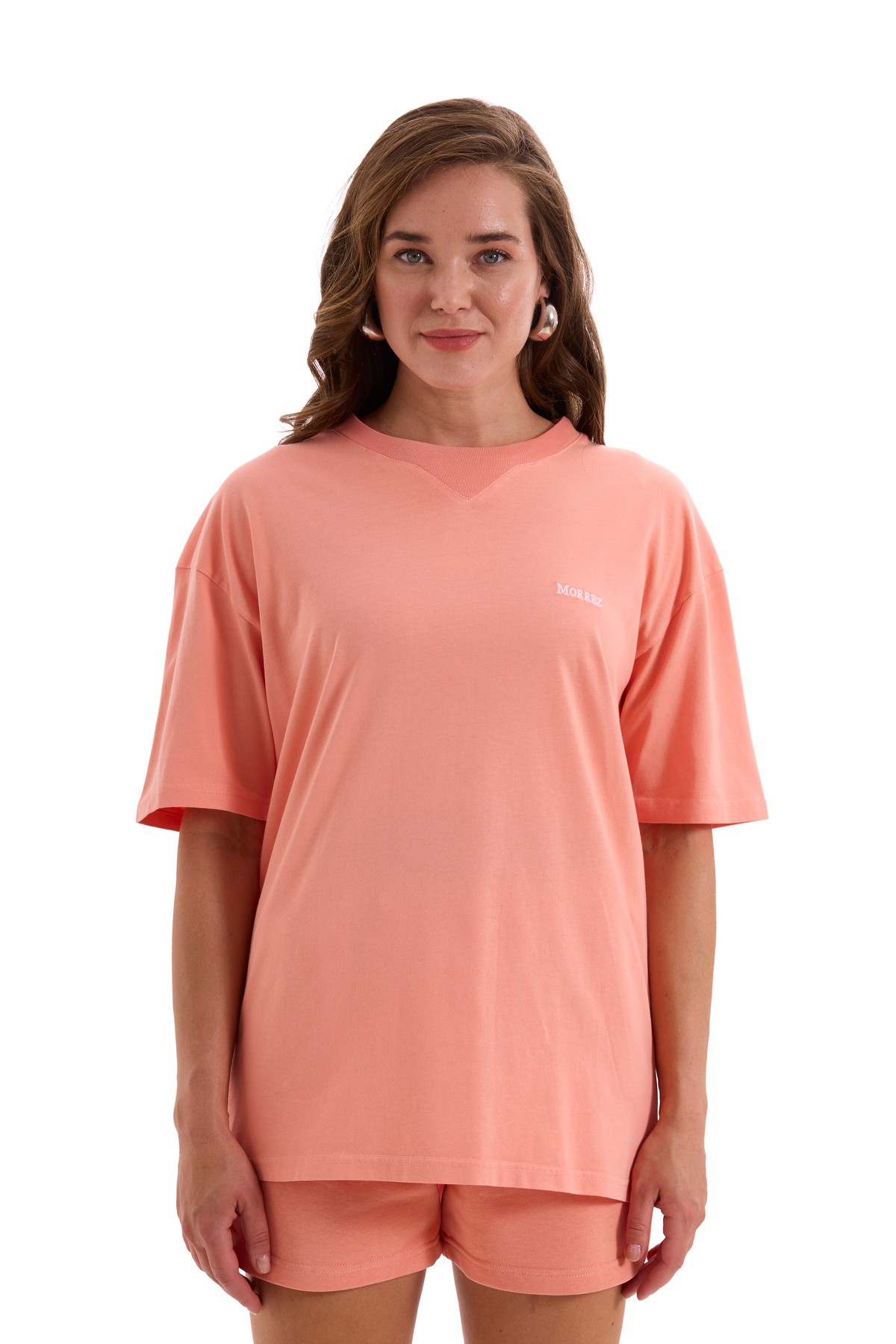 Peach Pink Essentials Oversize T-shirt K