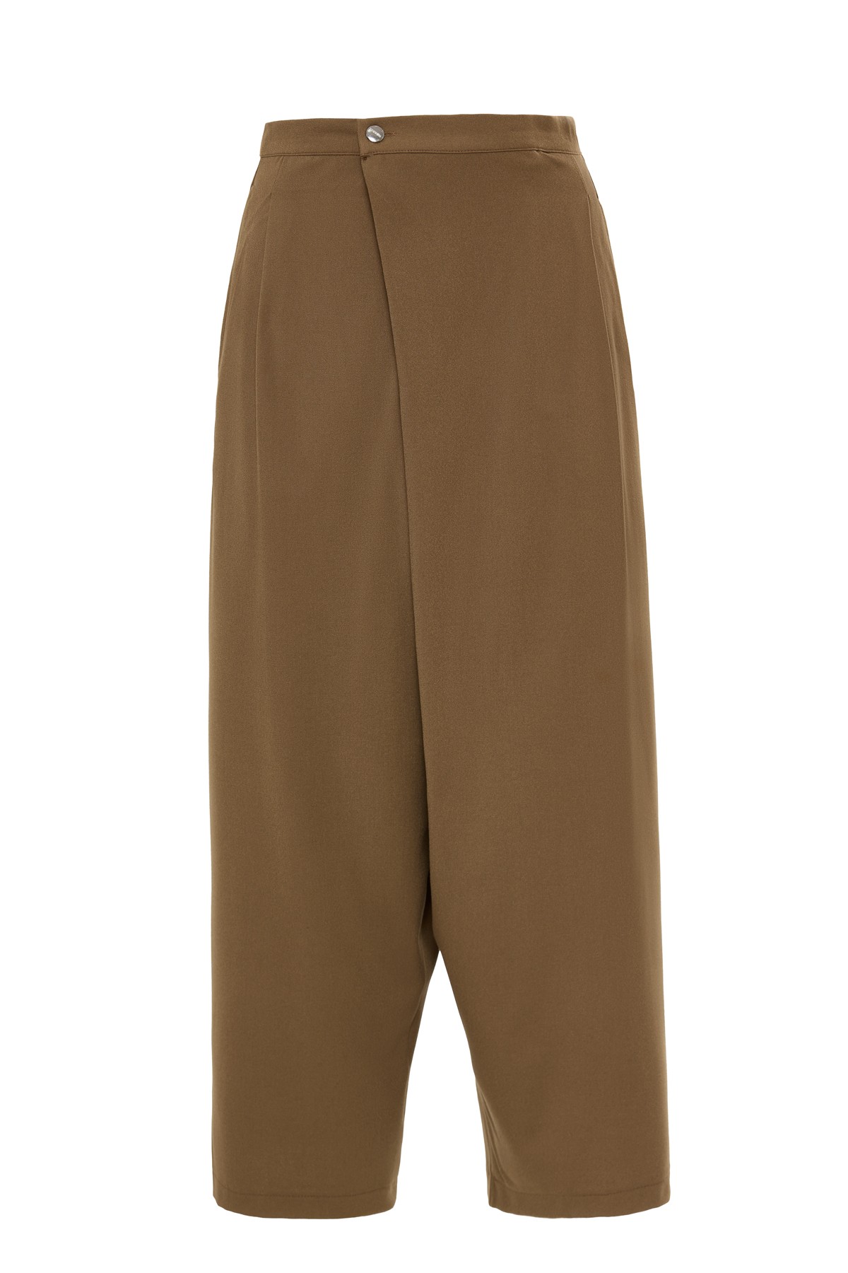 Rafe Asymmetric Wrap Pantolon Koyu Vizon