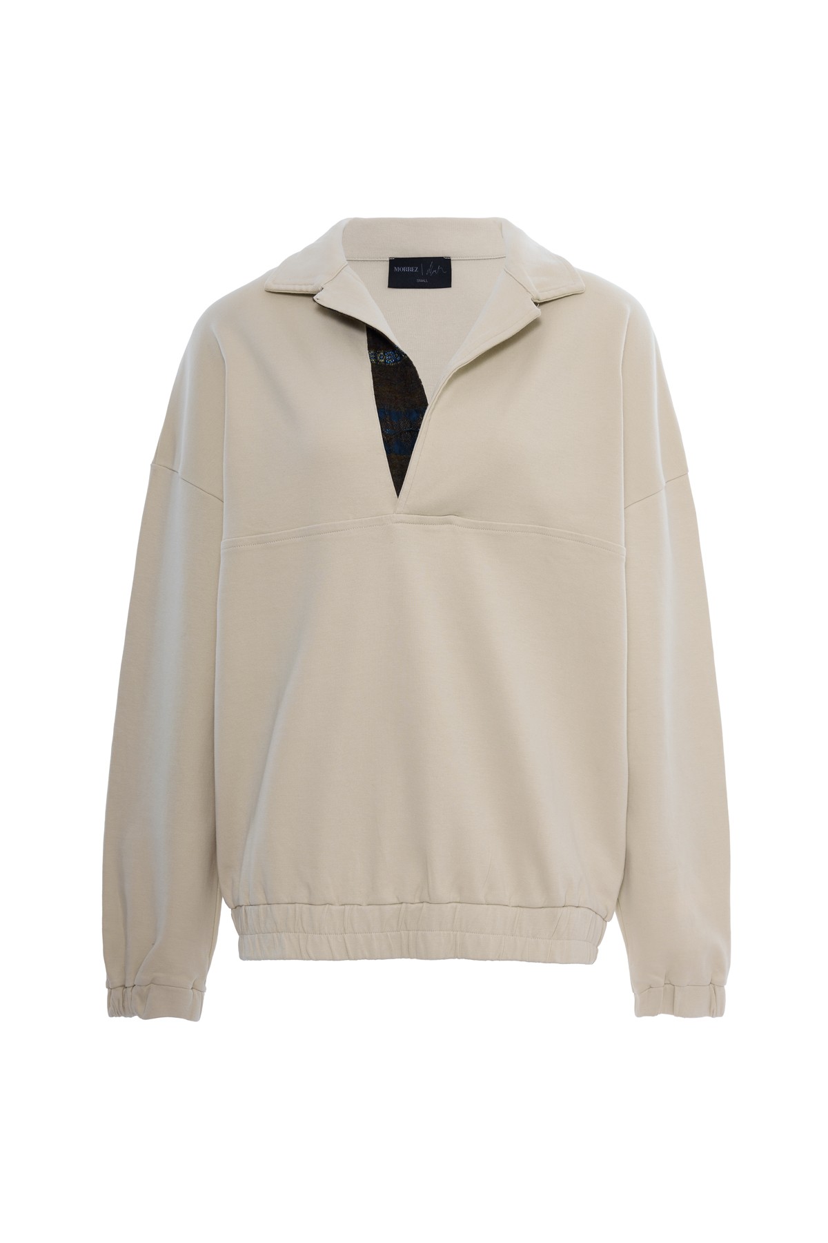 Yaka Detaylı Çelikli İnterlok Sweatshirt K
