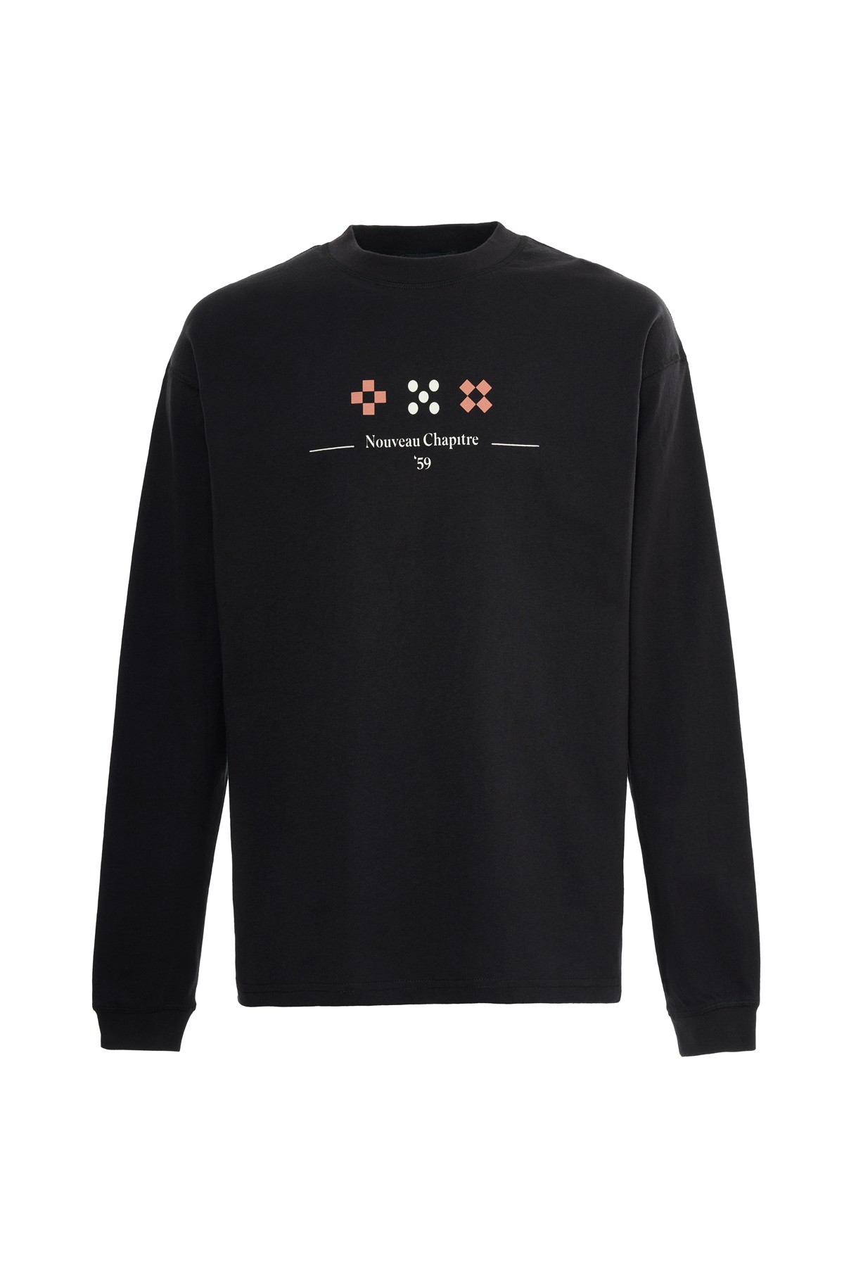 Nouveau Chapitre Siyah Bisiklet Yaka Sweatshirt