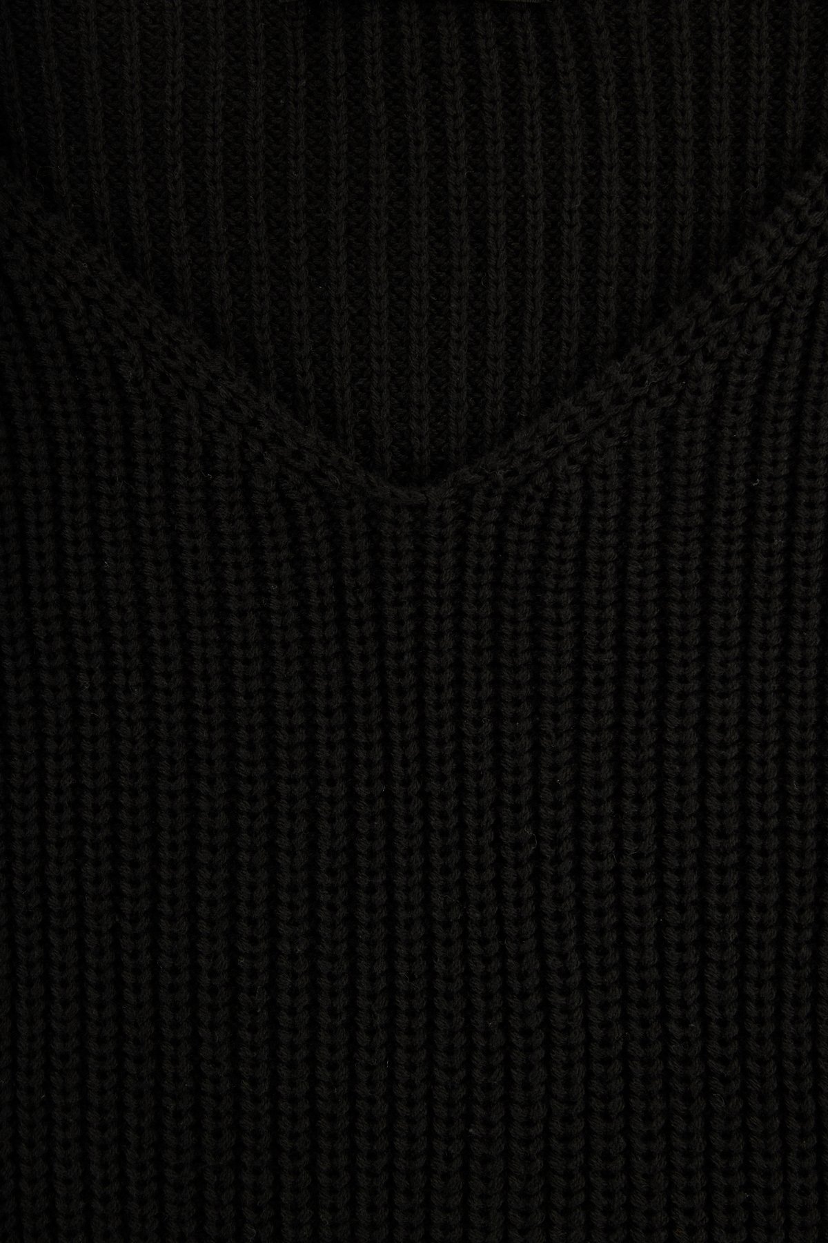 Black V-neck Knitwear