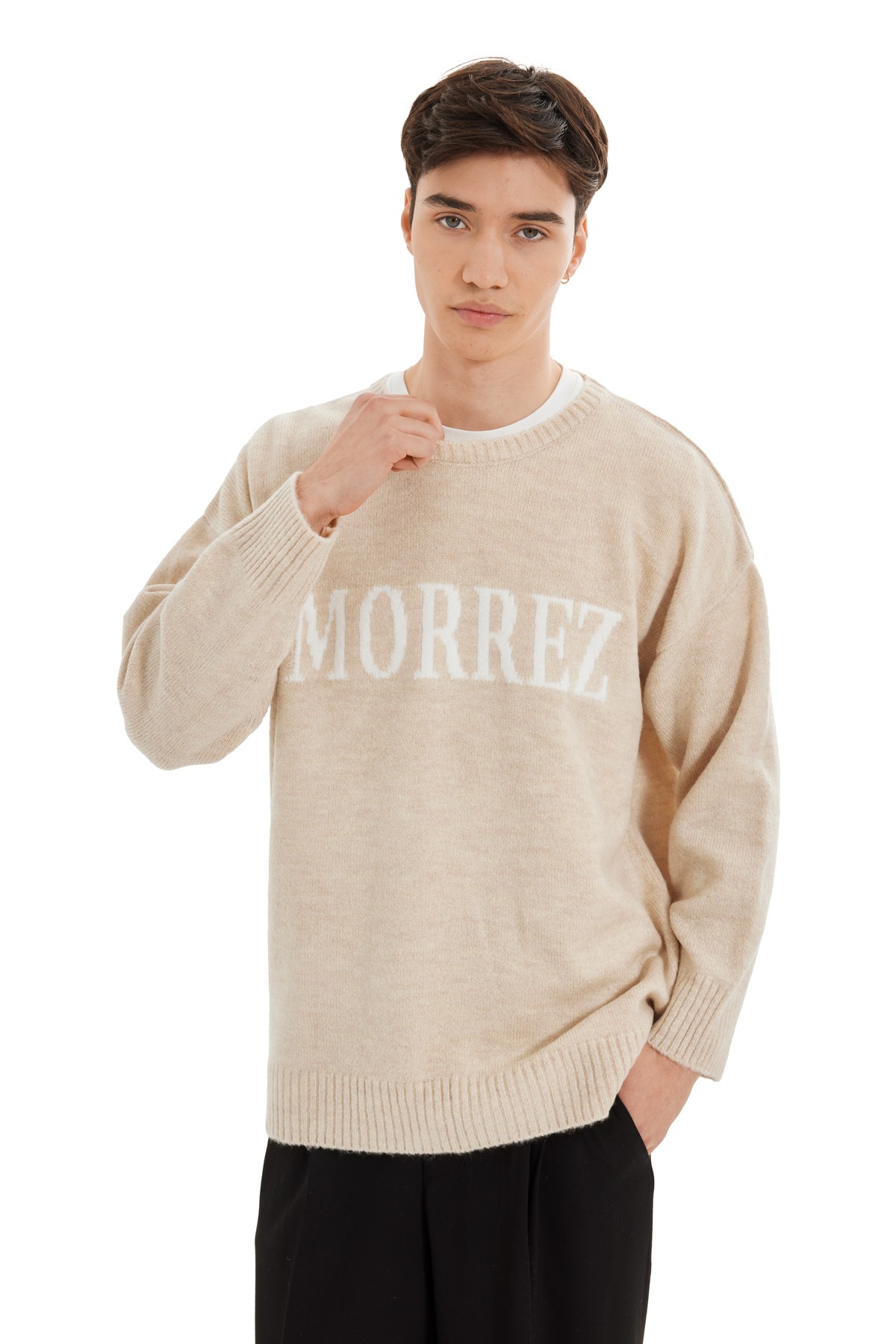 Ecru Crew Neck Morrez Sweater