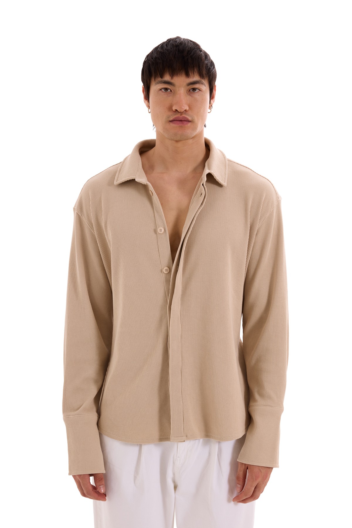 Beige Waffle Shirt