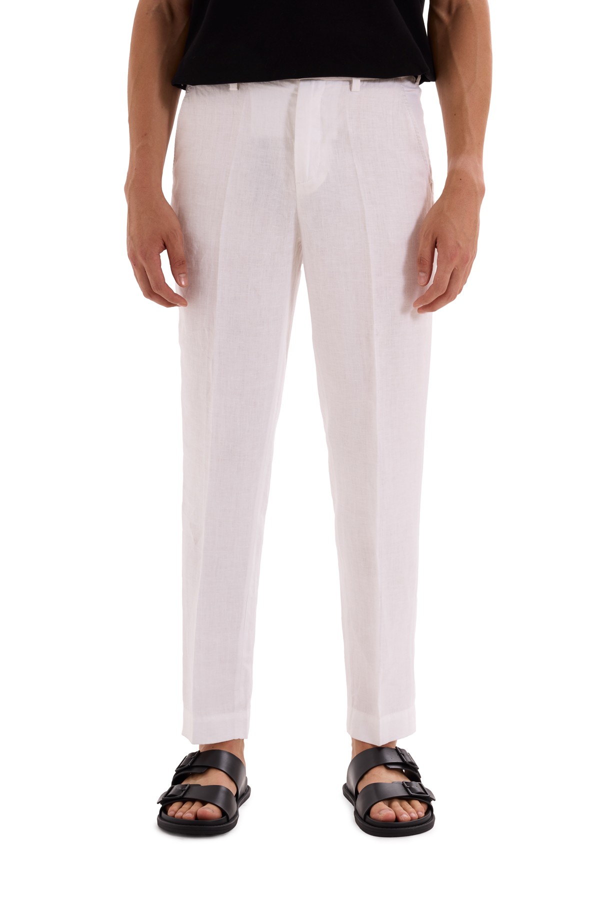 100% Linen Straight Cut Trousers