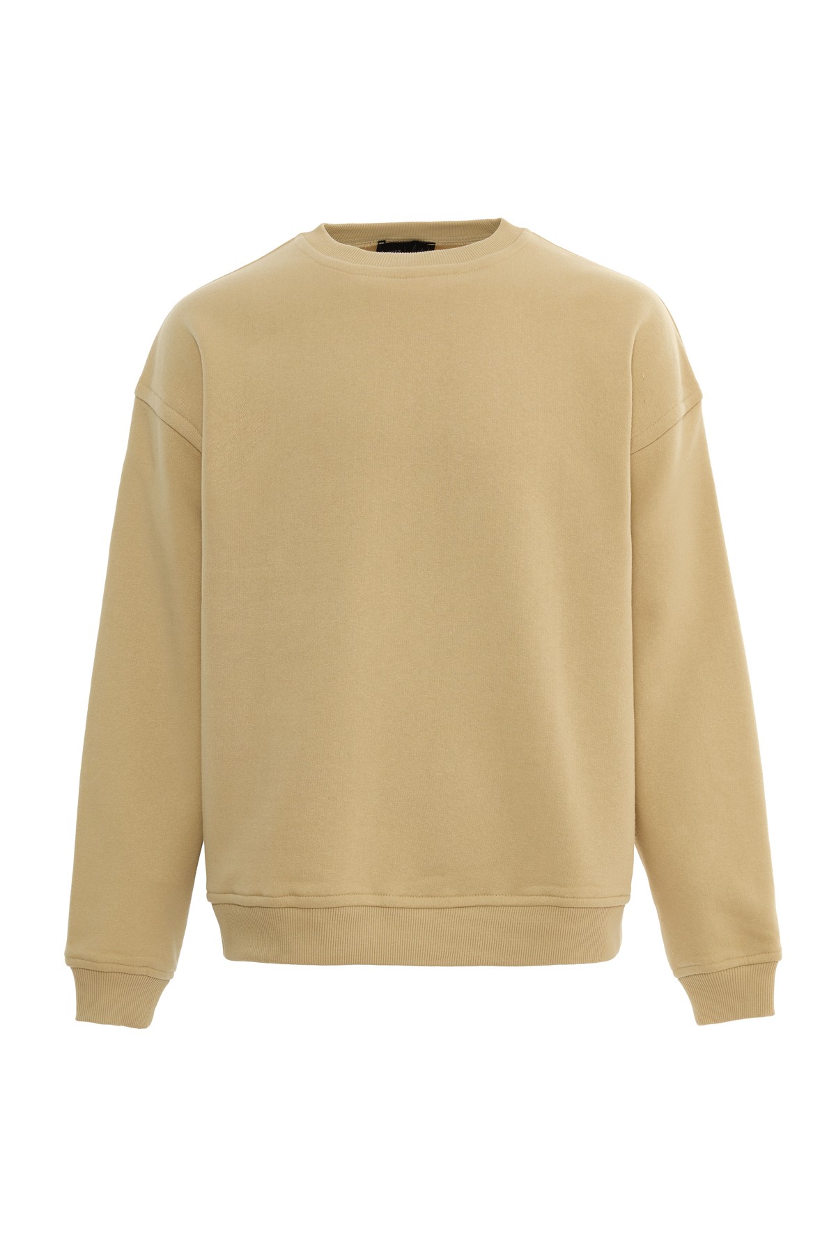 Beige Crew Neck Sweatshirt