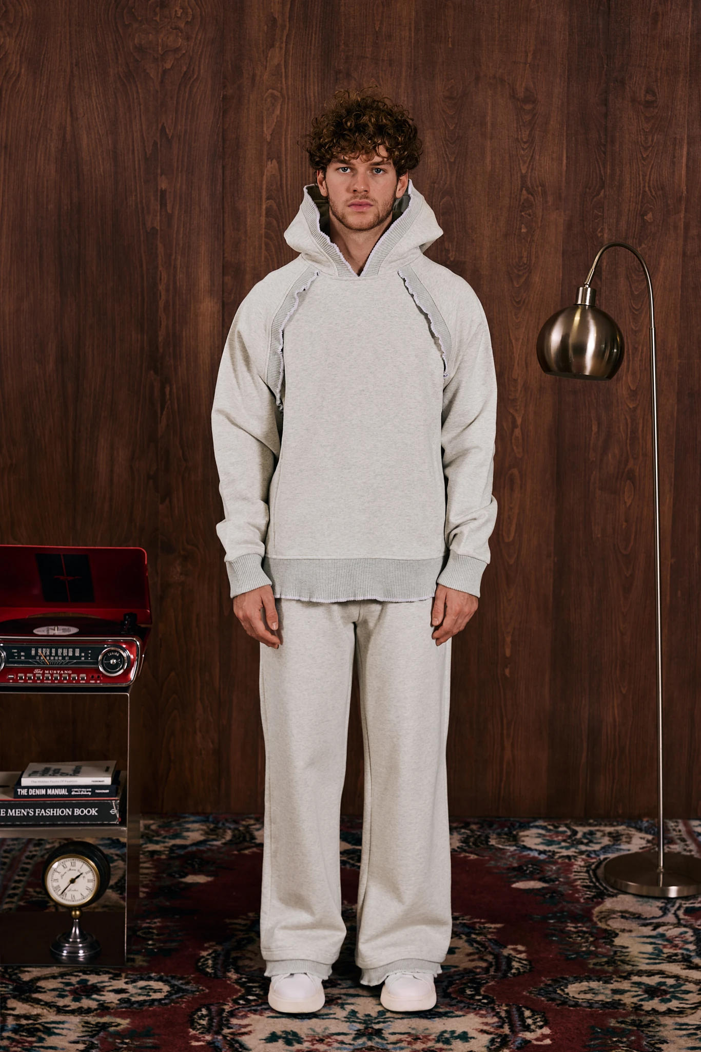 Loop Edge Triko Detaylı Sweatshirt Gri