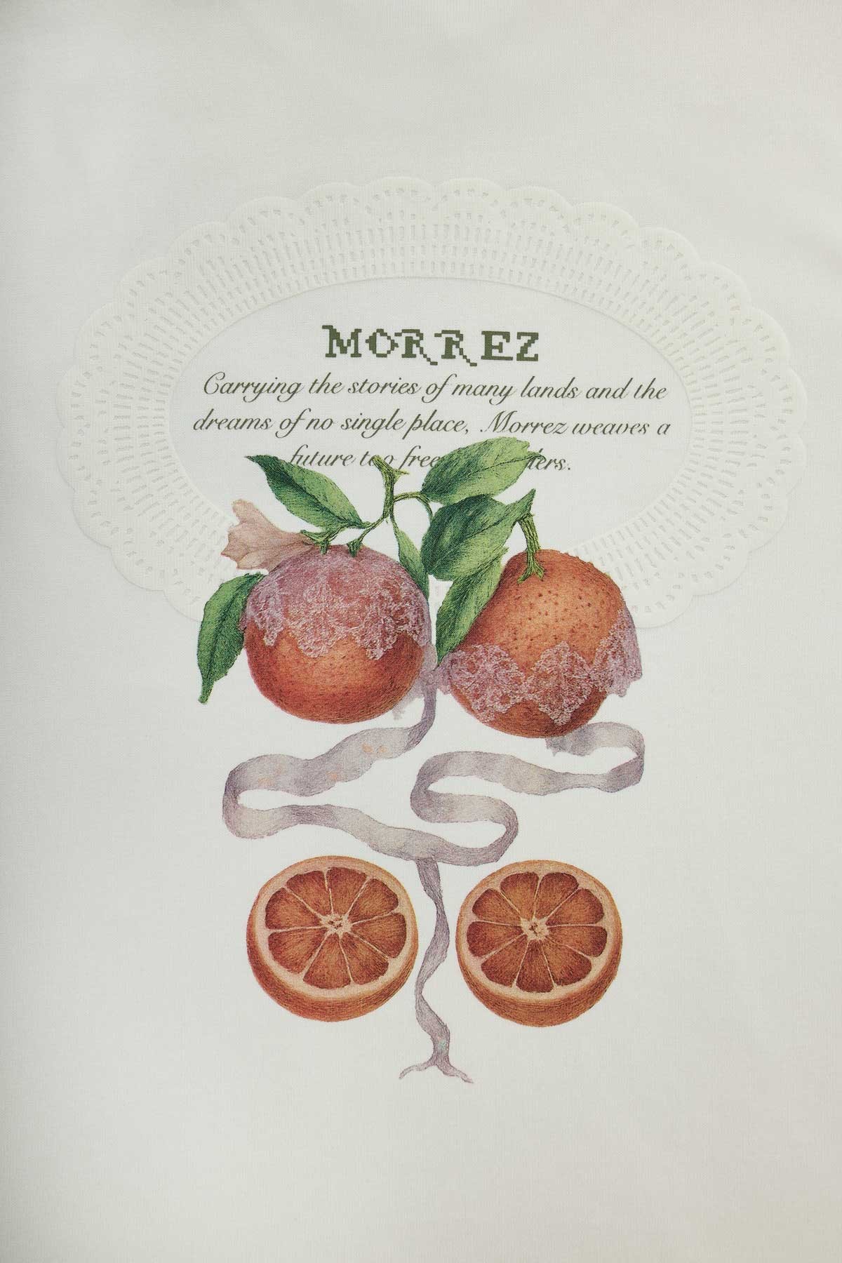 Orange Blossom Embossed Print T-Shirt