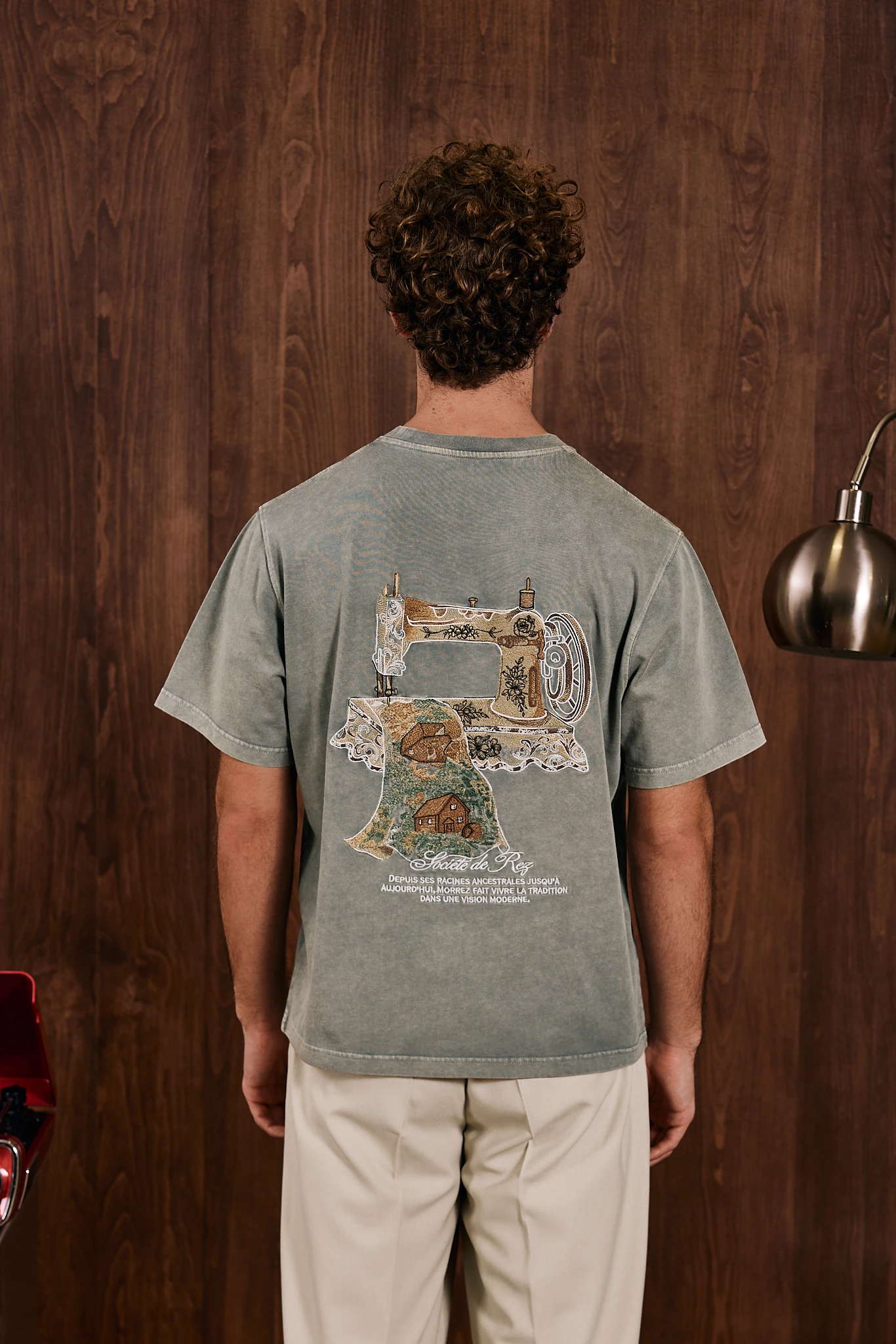 Stitching the Roots T-Shirt Deniz Yeşili