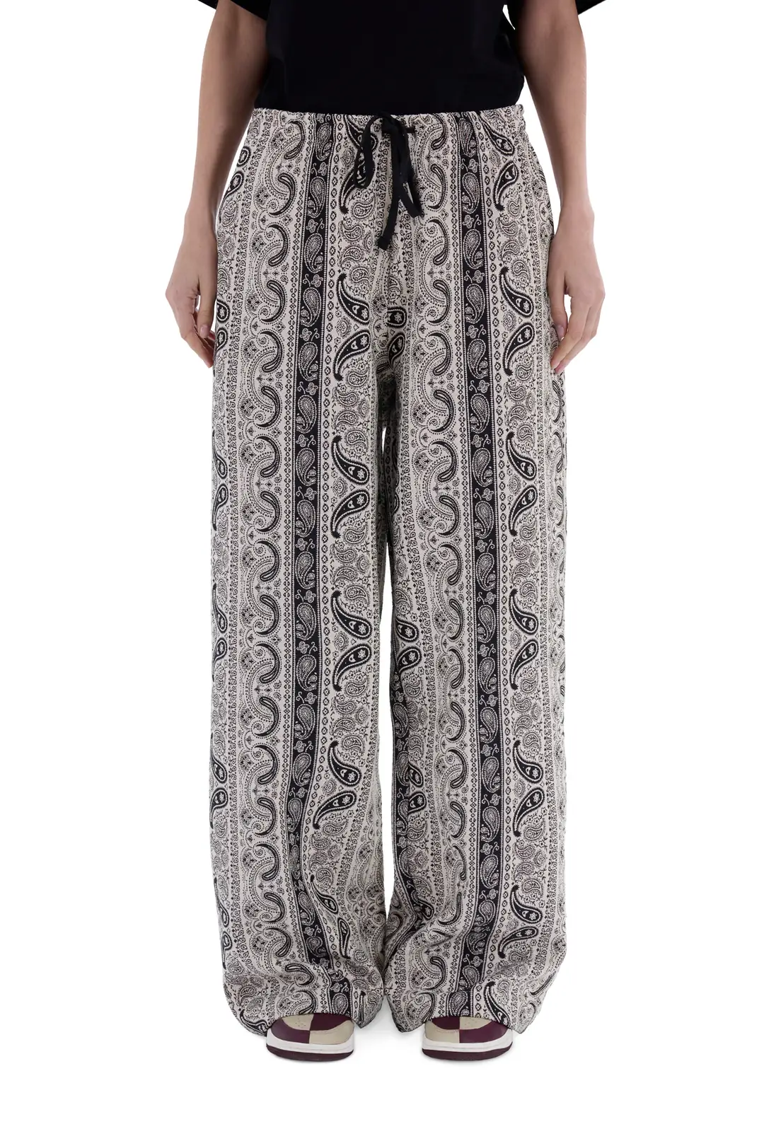 Pattern Pulse 02 Dokuma Desenli Bol Paça Pantolon K