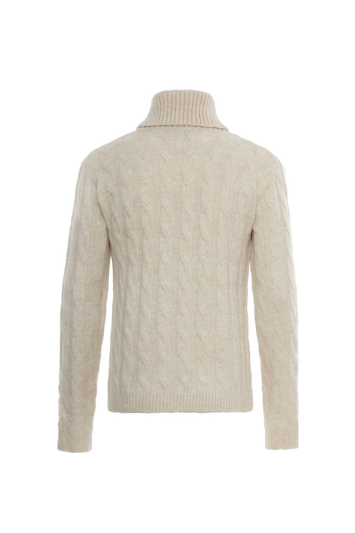 Cream Knit Textured Knitwear