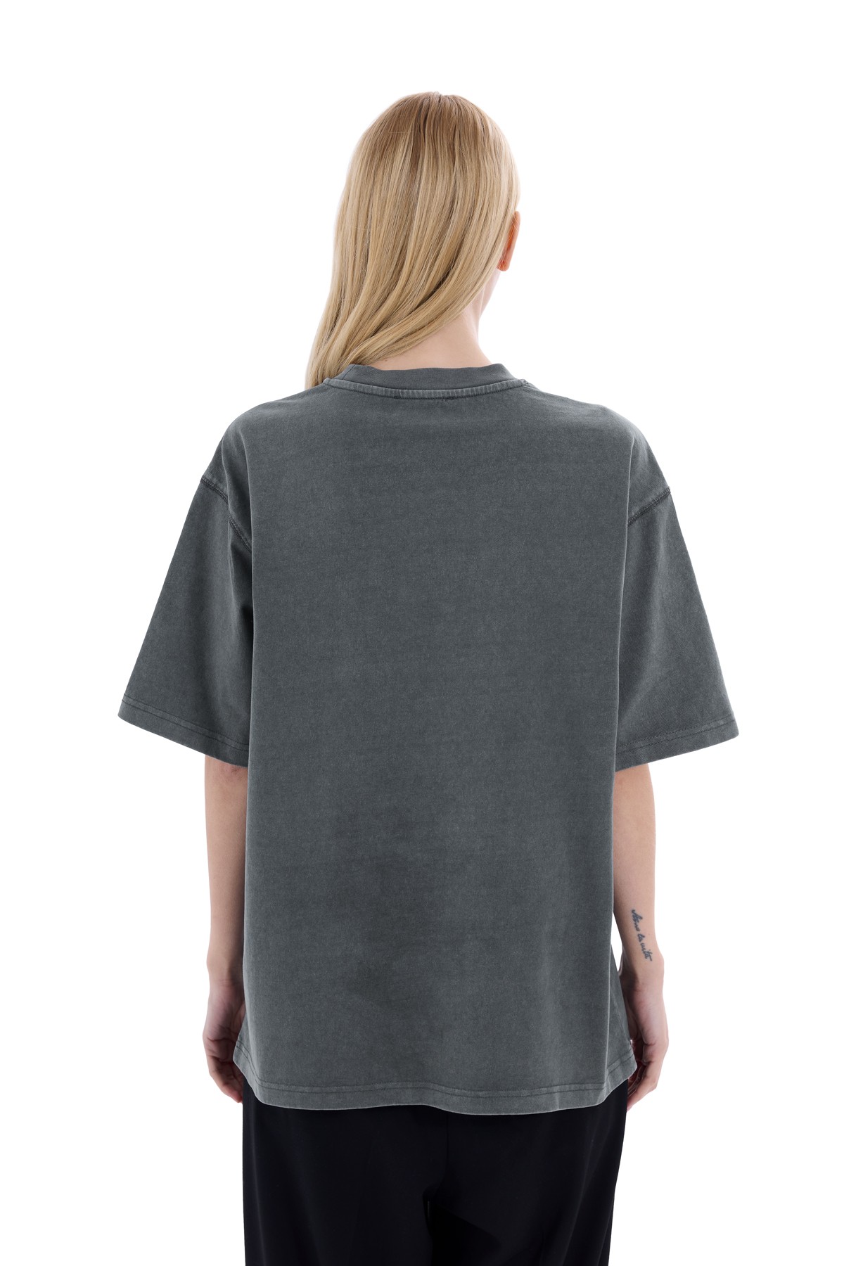 Anthracite-Washed T-Shırt