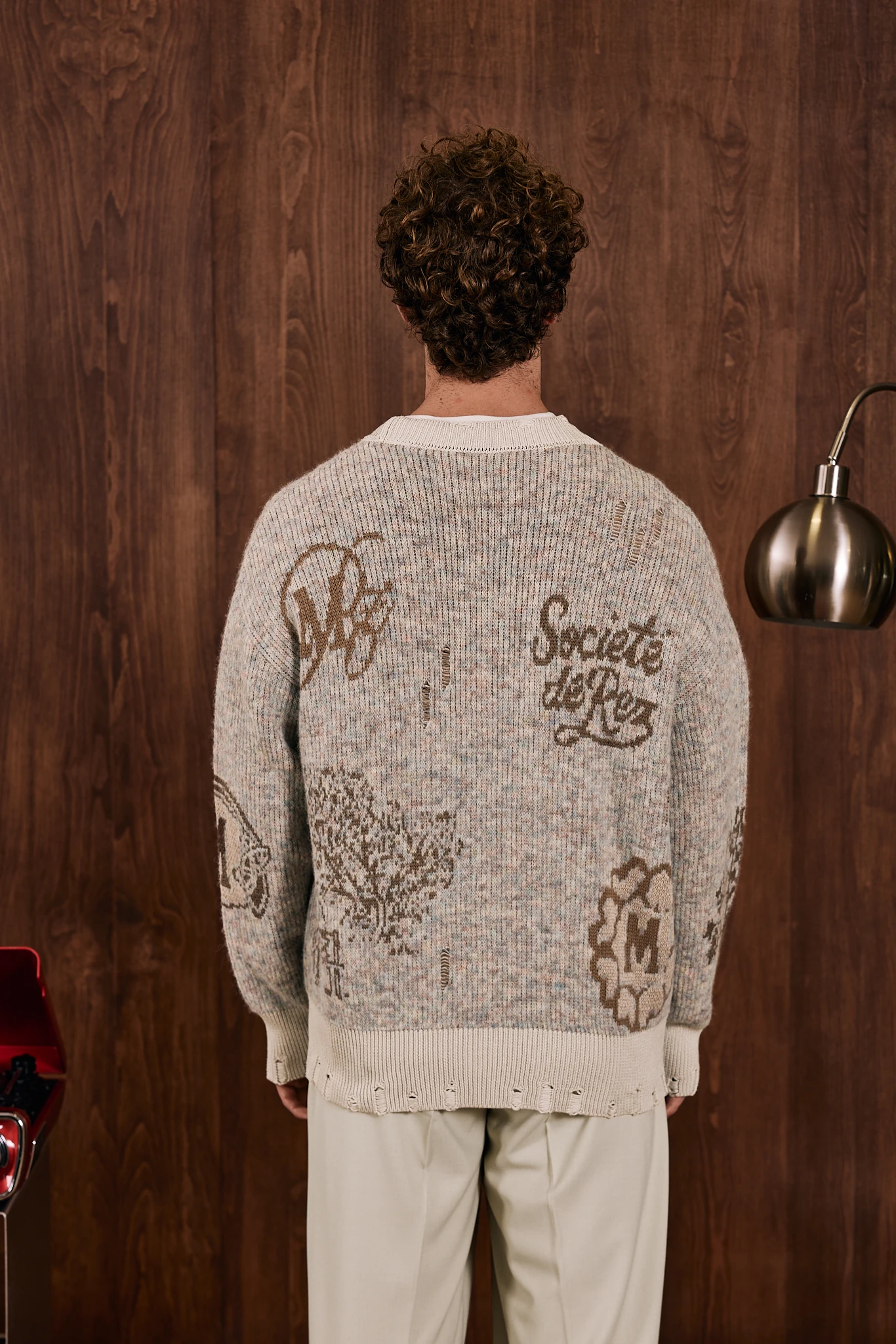 Société Heritage Jakarlı Triko Hırka Ekru