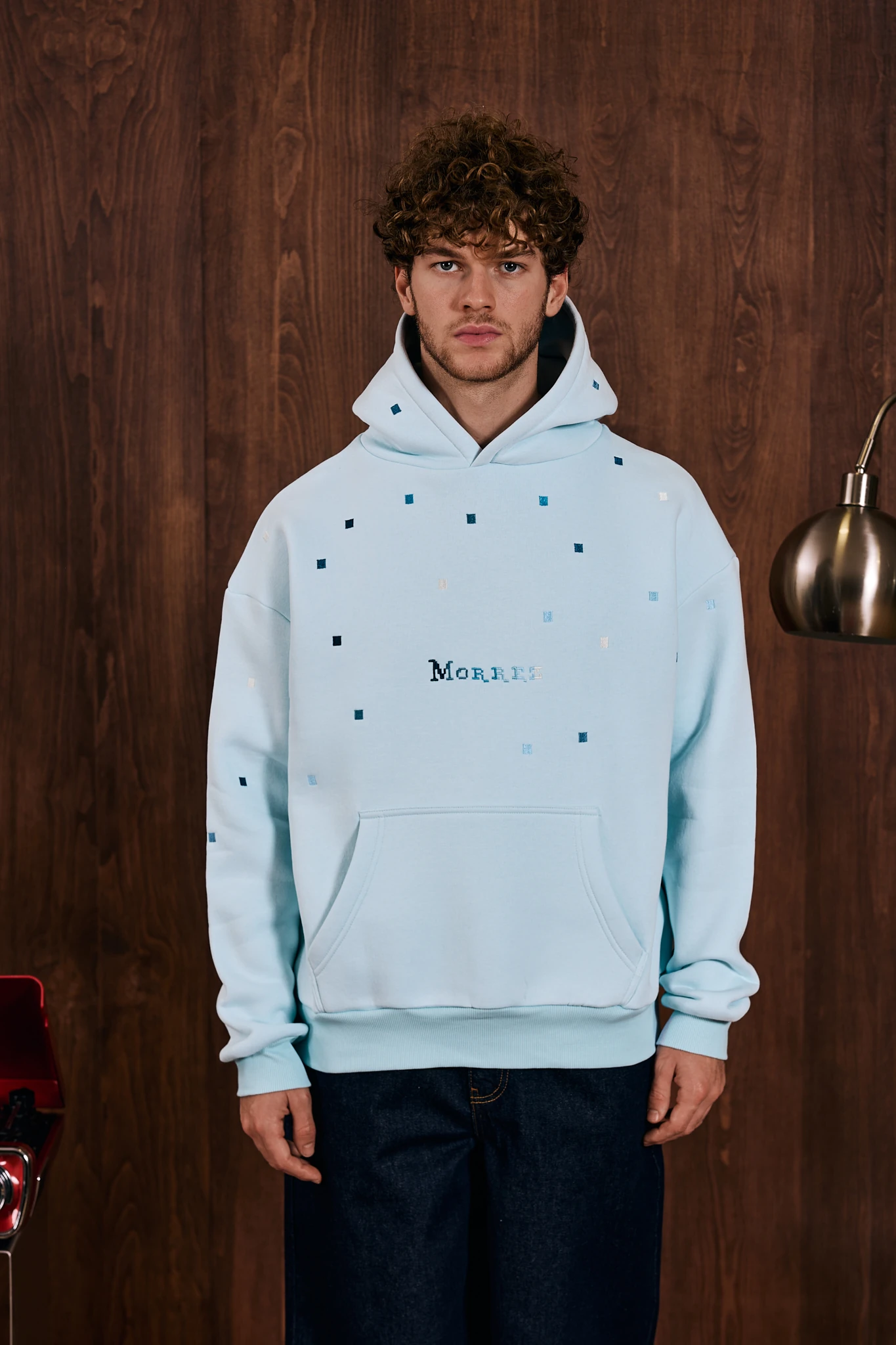 404 Not Found; Home Nakış Detaylı Hoodie Mavi