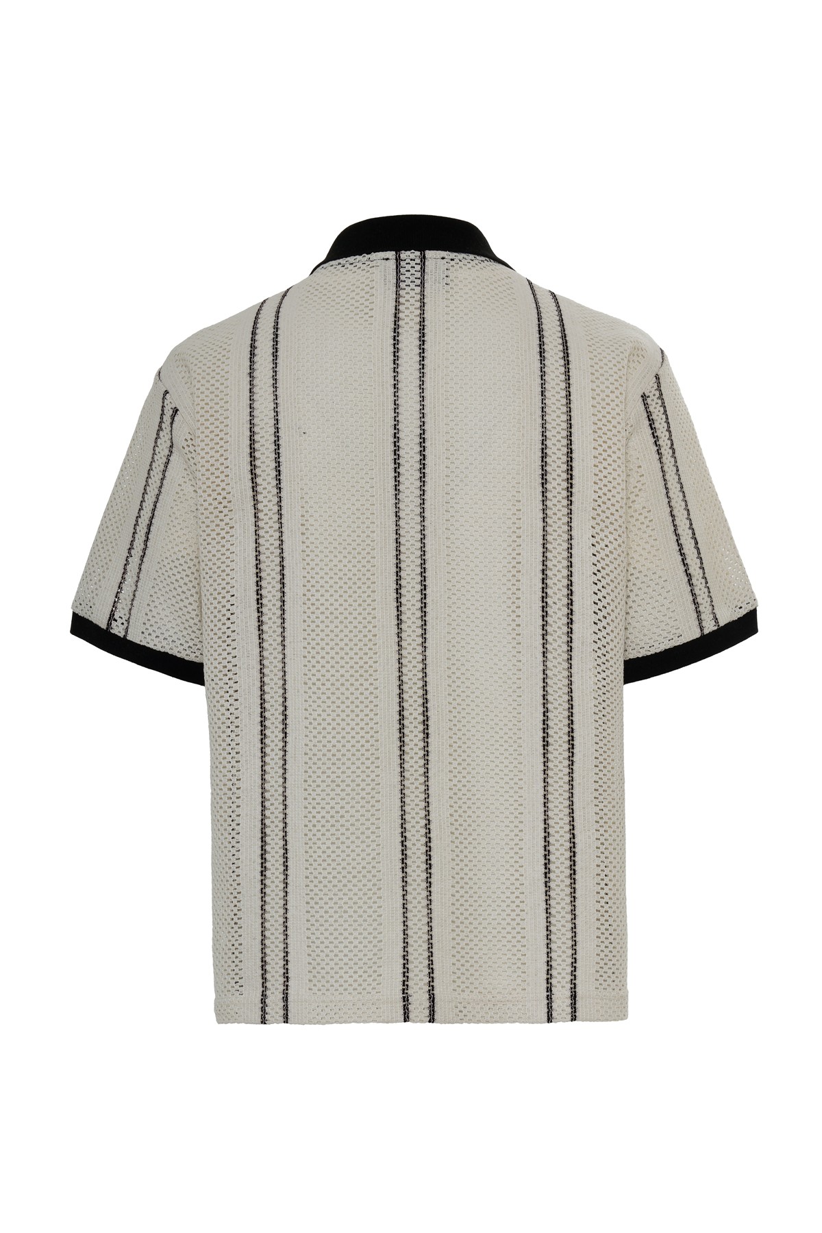 Wave Grid Mesh Oversized T-Shirt