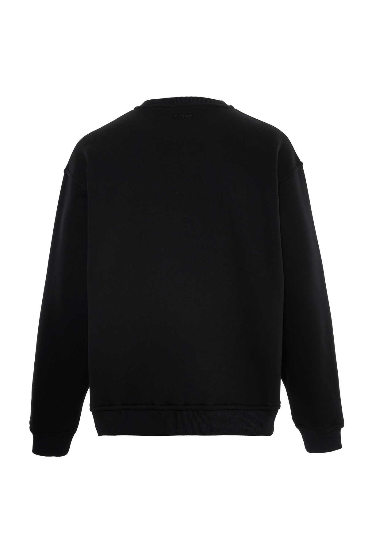 Siyah Bisiklet Yaka Sweatshirt