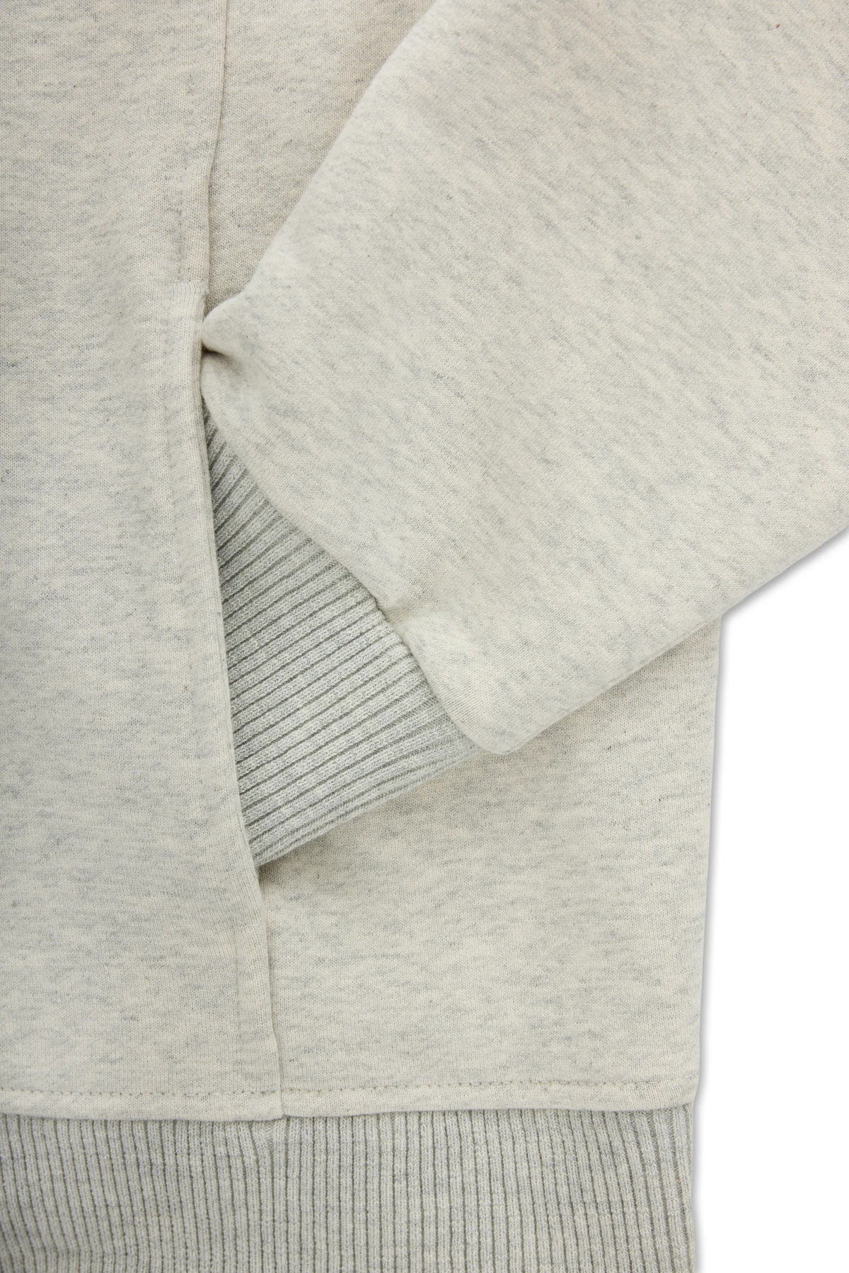 Loop Edge Triko Detaylı Sweatshirt Gri