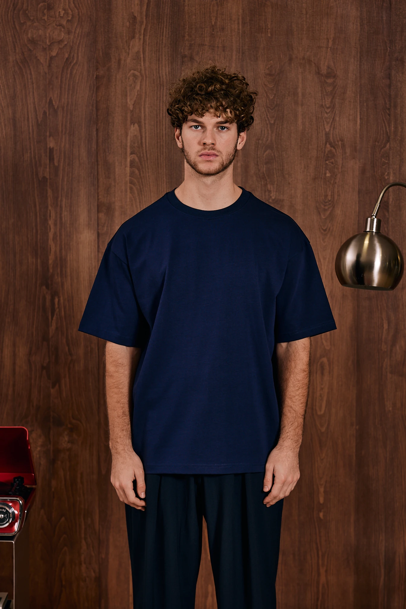 Nostalgia Frame Nakış Detaylı T-Shirt Lacivert