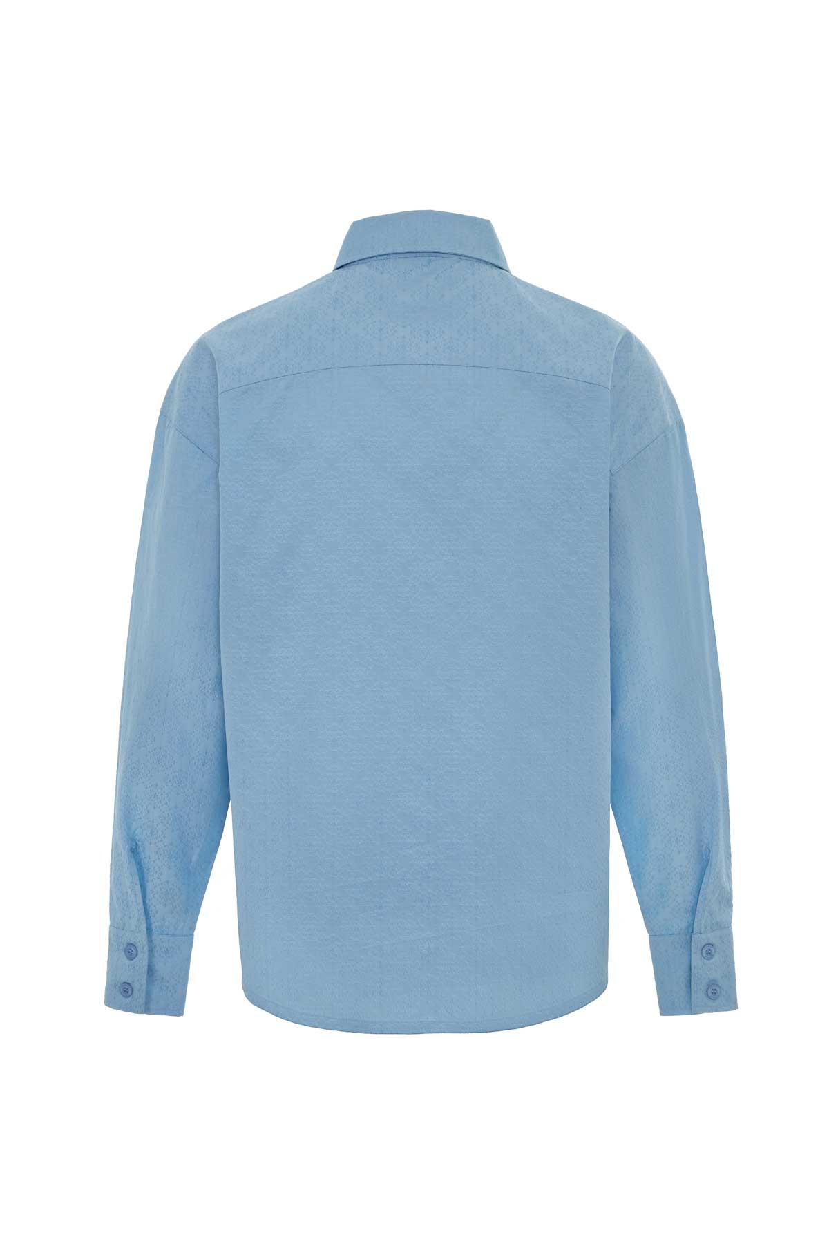 Reverie Jacquard Pattern and Stitch Detail Shirt
