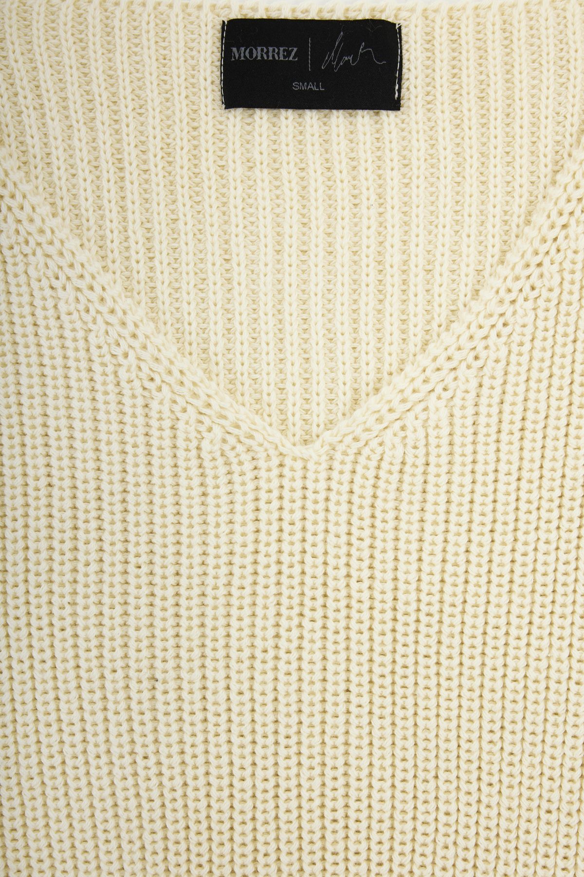 Cream V-Neck Knitwear