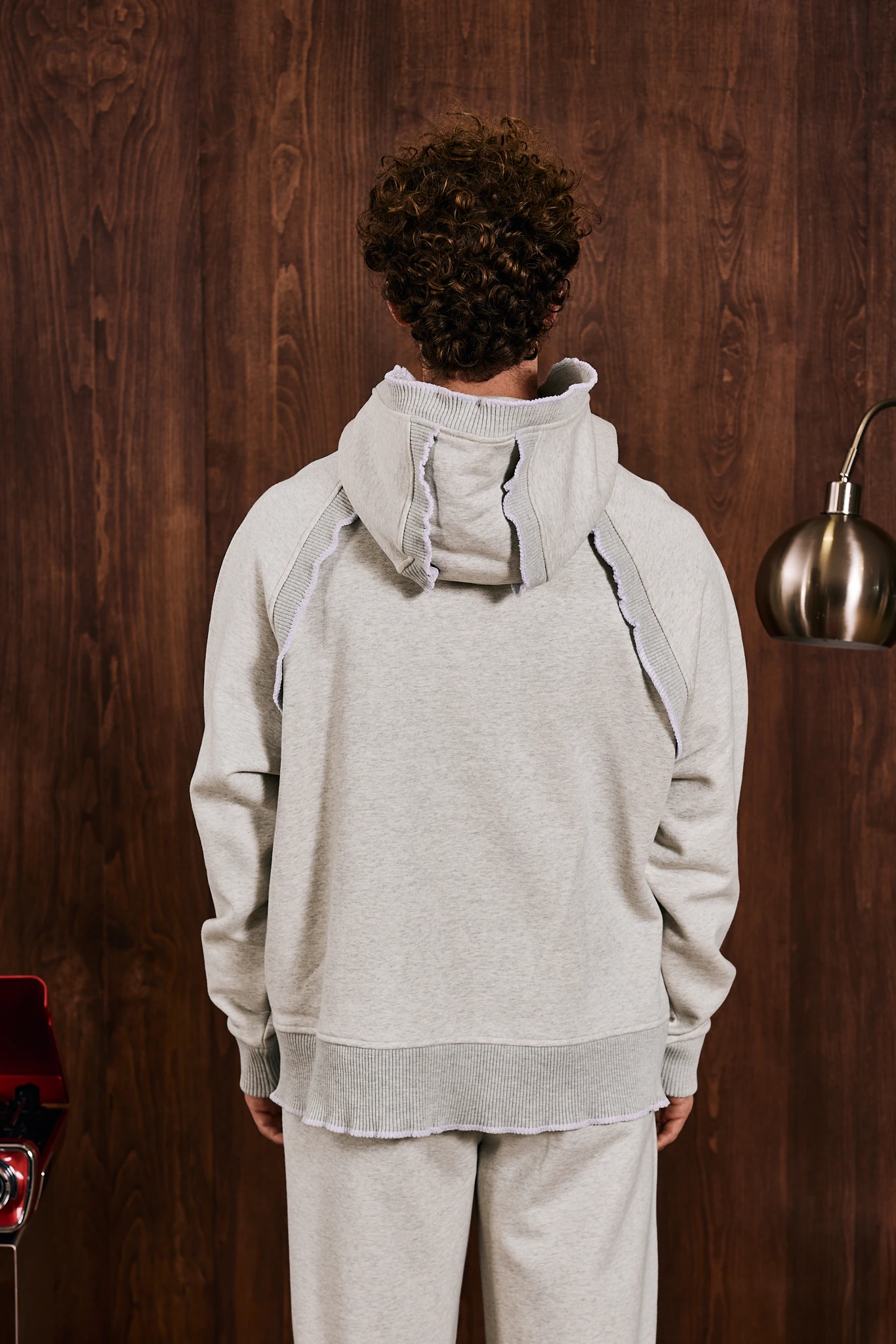 Loop Edge Triko Detaylı Sweatshirt Gri