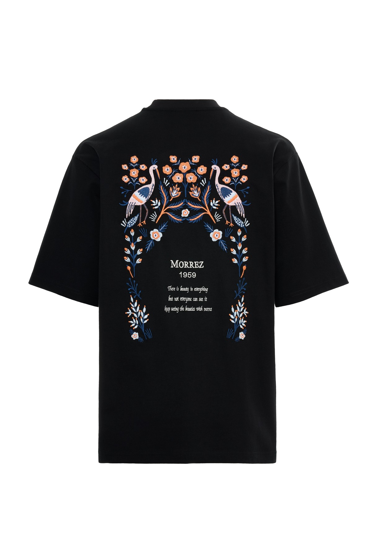 Black Back Embroidery T-Shirt K