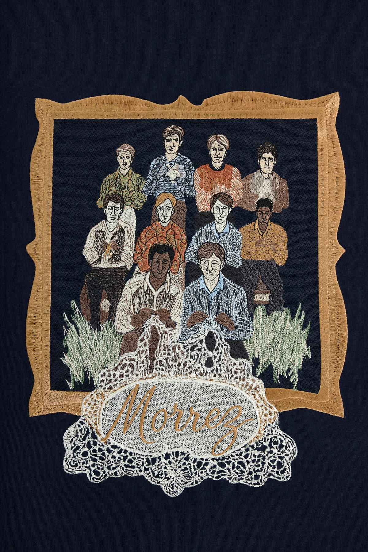 Nostalgia Frame Nakış Detaylı T-Shirt Lacivert