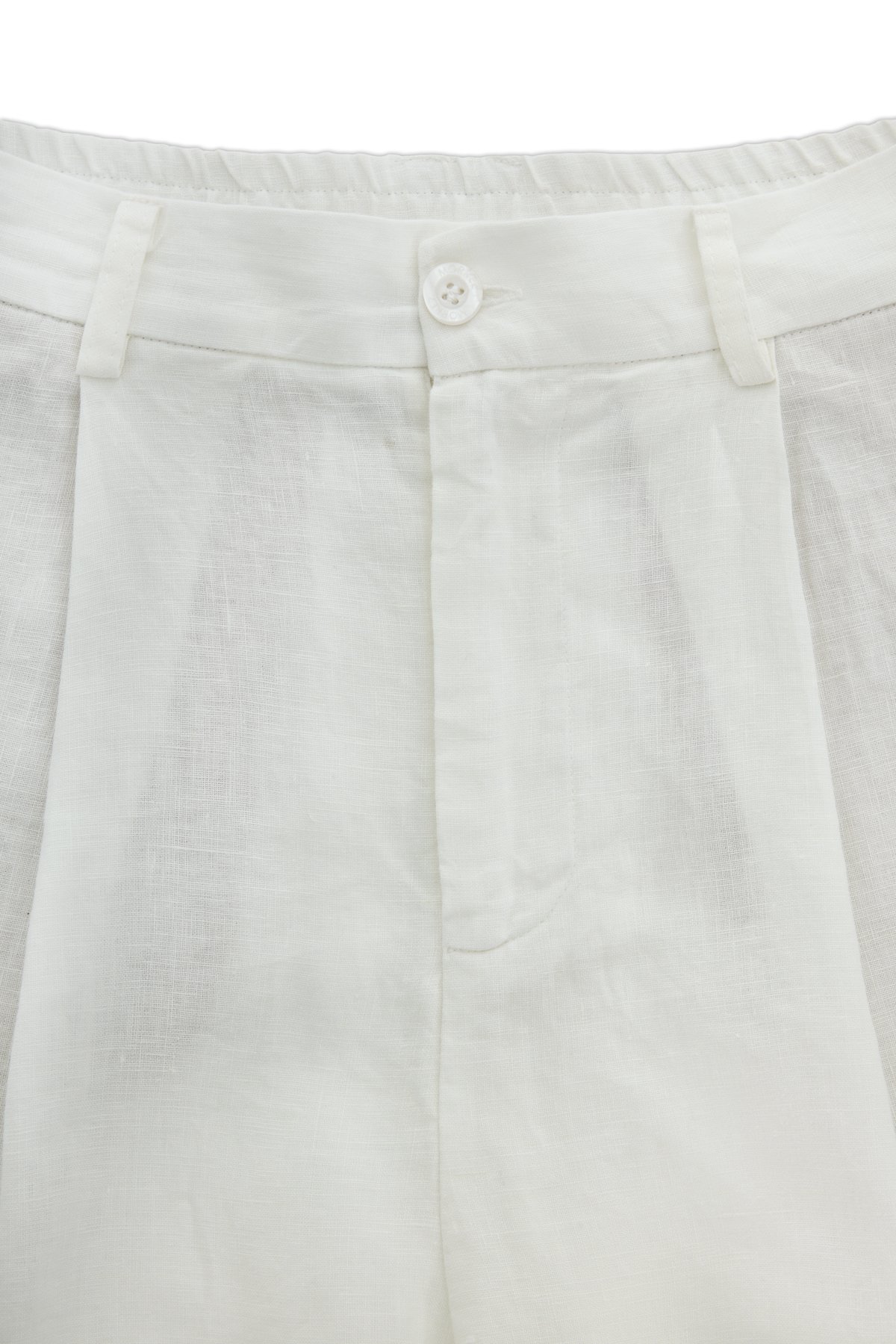 100% Linen Pleated Shorts