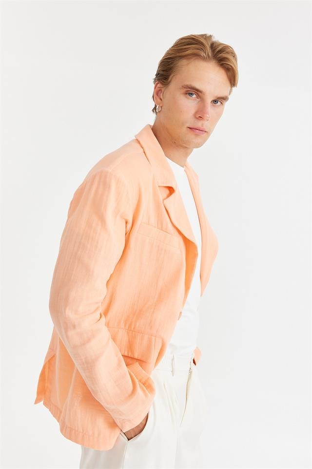 Peach Pink Muslin Jacket