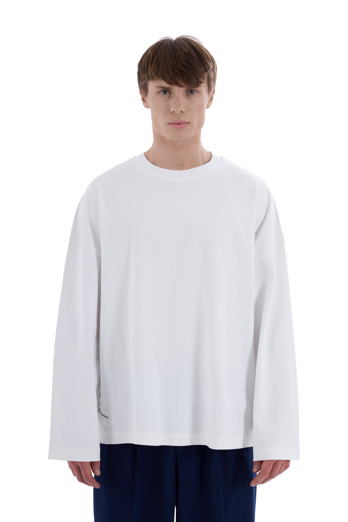 Nomad Spirit Embroidered Detailed Long Sleeve T-shirt White