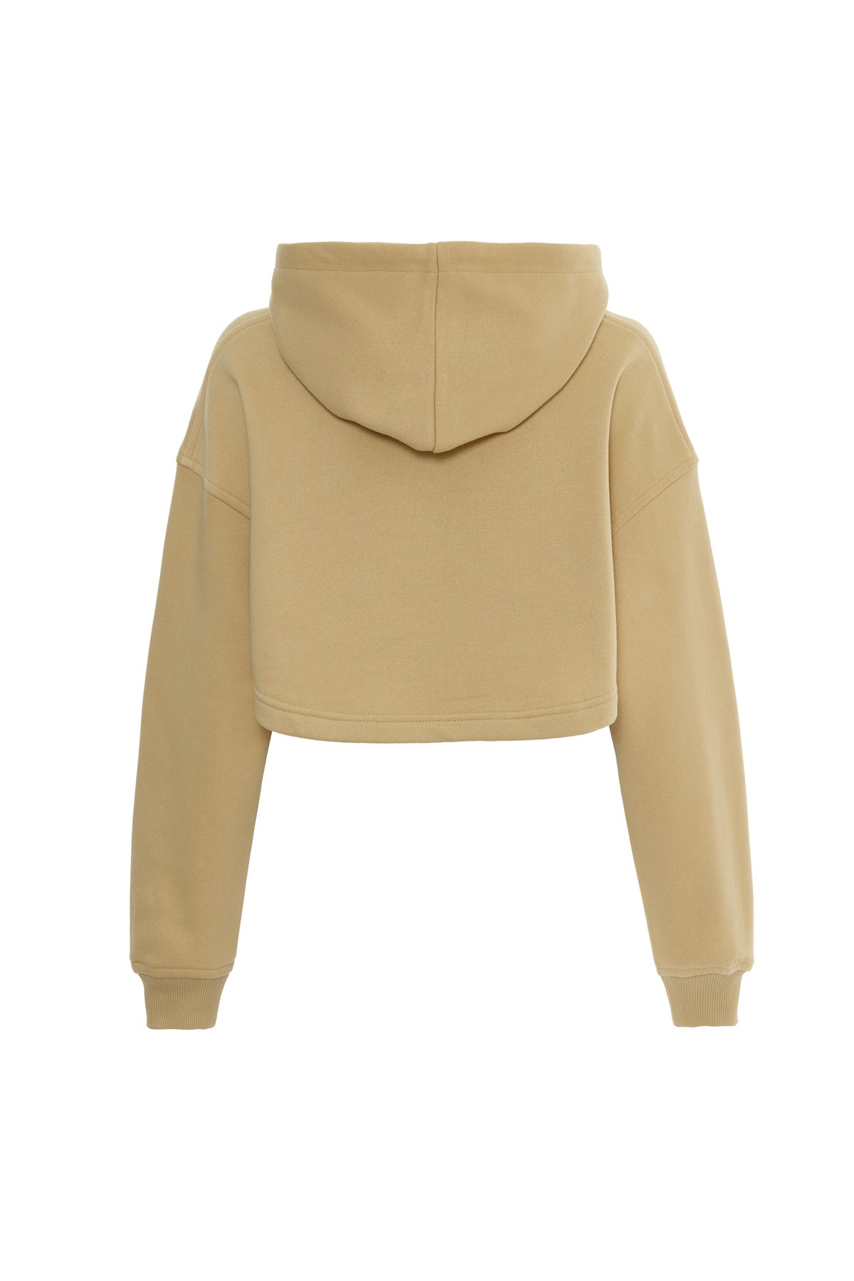 Bej Crop Sweatshirt